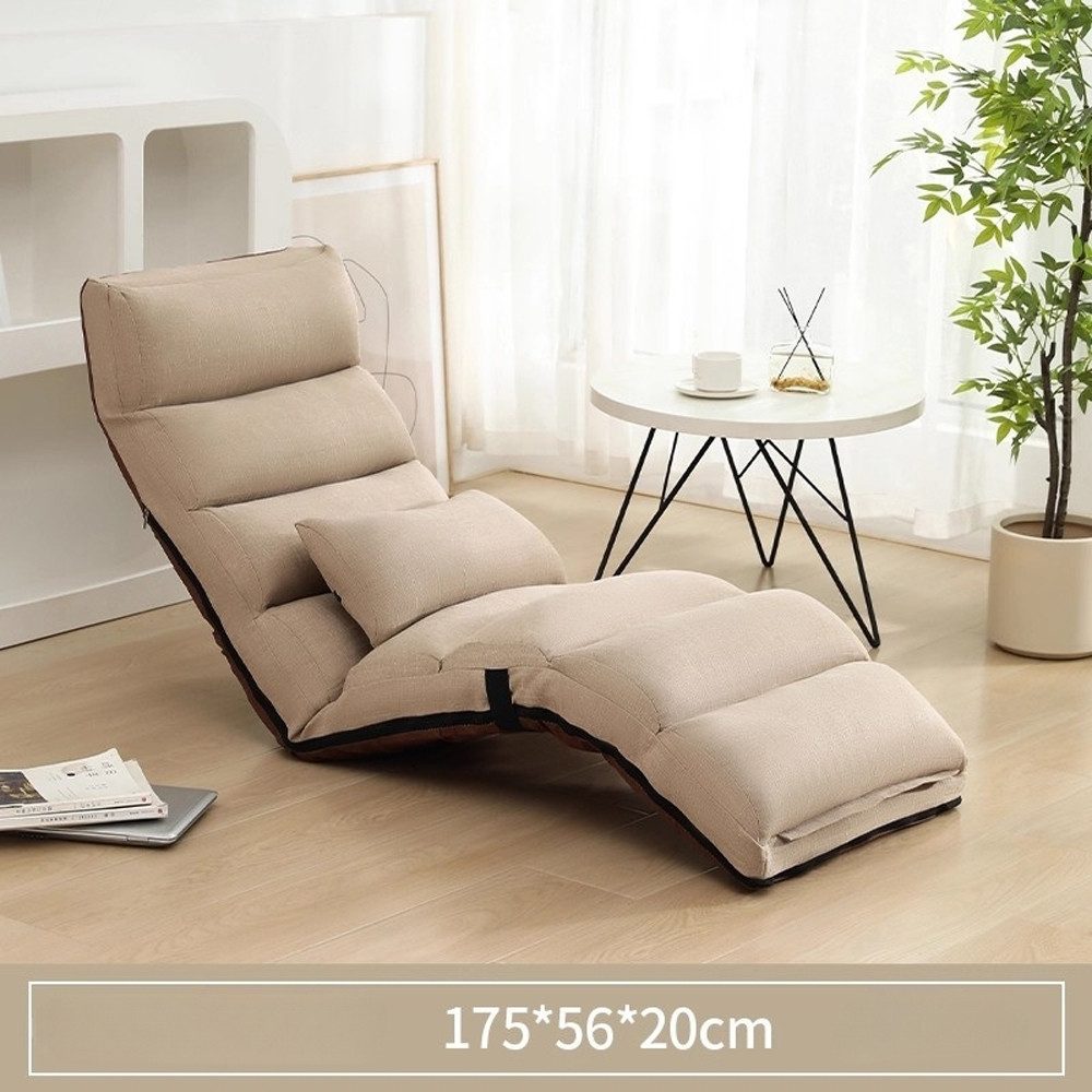 habeig Relaxsessel Relaxliege Liegesessel Beige 175 x 56 cm 5-Fach Verstell günstig online kaufen