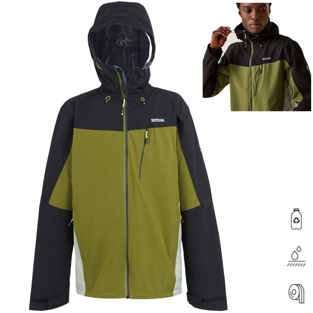 Hardshelljacke Regatta - wasserdichte Isotex Stretch Funktionsjacke Birchdale, green