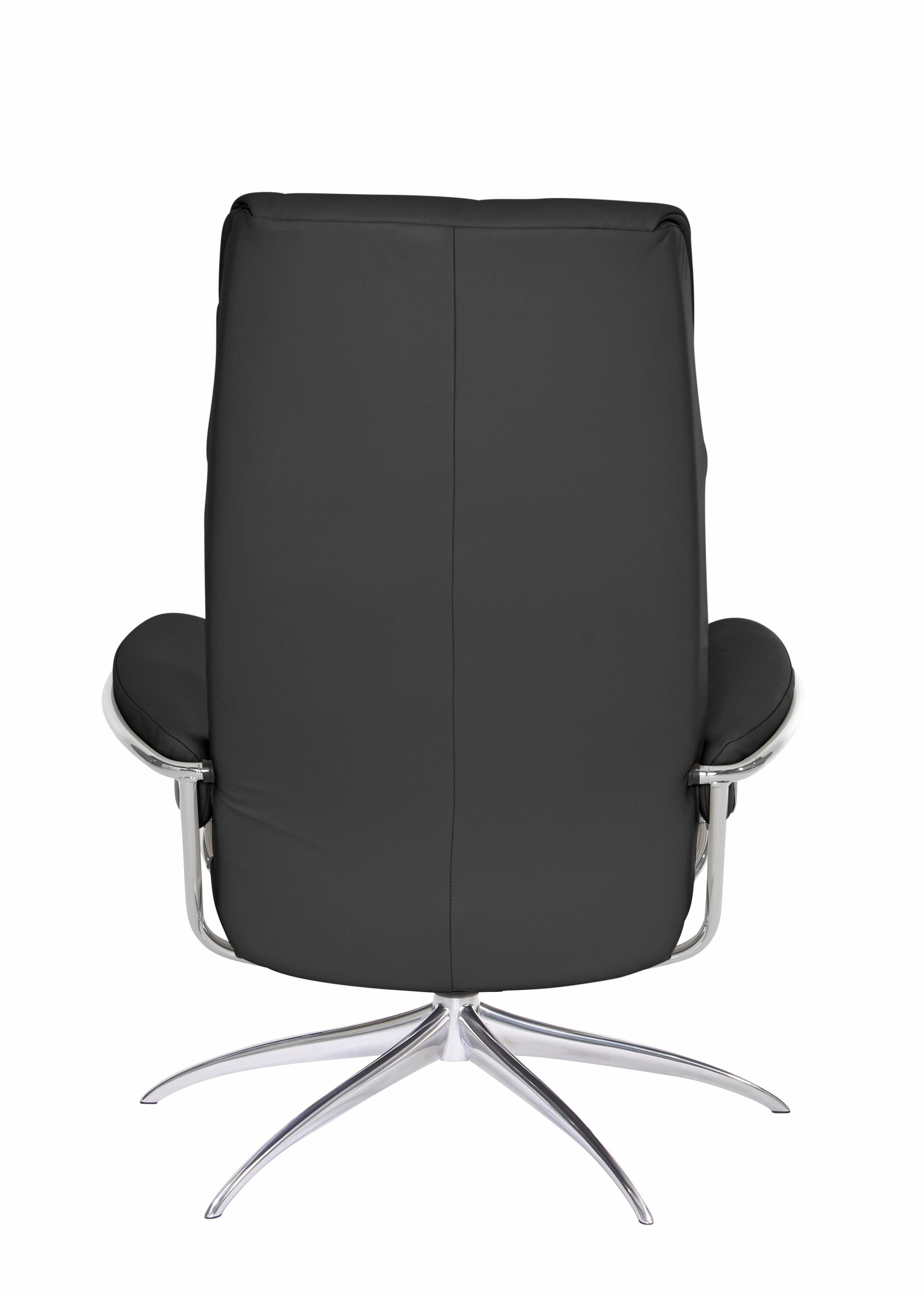 Stressless® Relaxsessel London (Set, Relaxsessel mit Hocker), mit Hocker, High Back, mit Star Base, Gestell Chrom