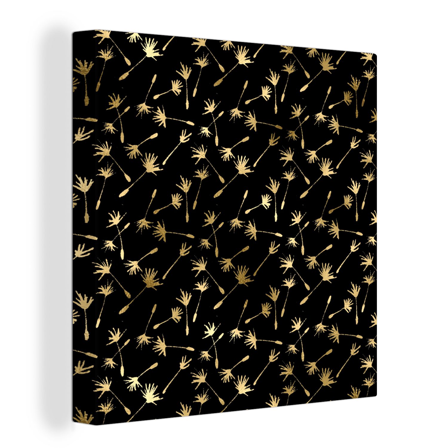 Gold, Saatgut Muster für (1 - St), Leinwandbild Bilder OneMillionCanvasses® Schlafzimmer Leinwand Wohnzimmer -