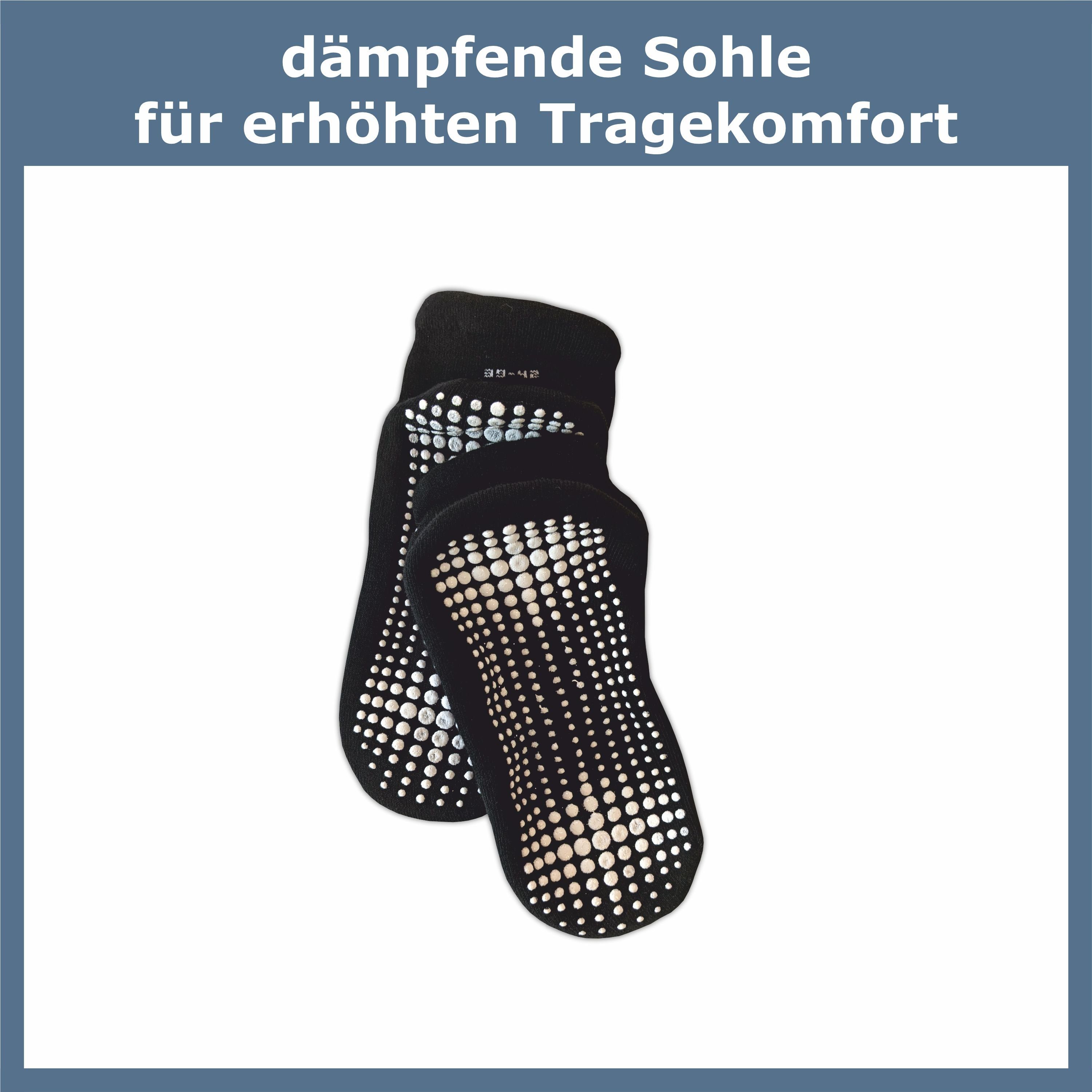 - ABS-Socken für rutschfest schwarz Baumwollanteil Paar) Yoga (3 - - Damen - hohem glatten auf Böden Halt GAWILO sicherer mit Socken & Pilates