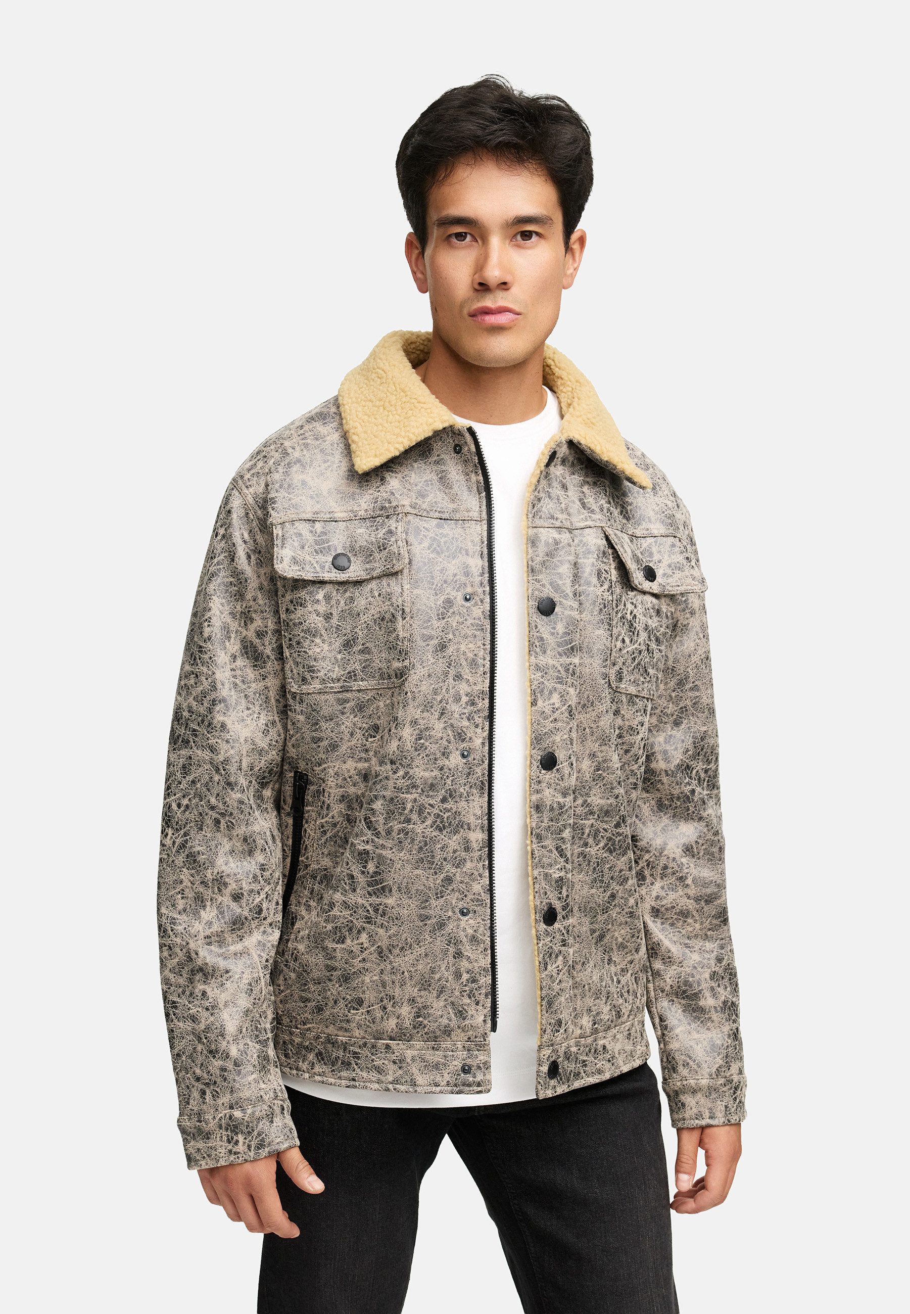 Indicode Lederimitatjacke Herren INVados Übergangsjacke Herrenjacke Kunstle günstig online kaufen