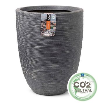 Capi Blumentopf Vase Waste Rib Elegant Niedrig 34x46 cm Grau (1 St)