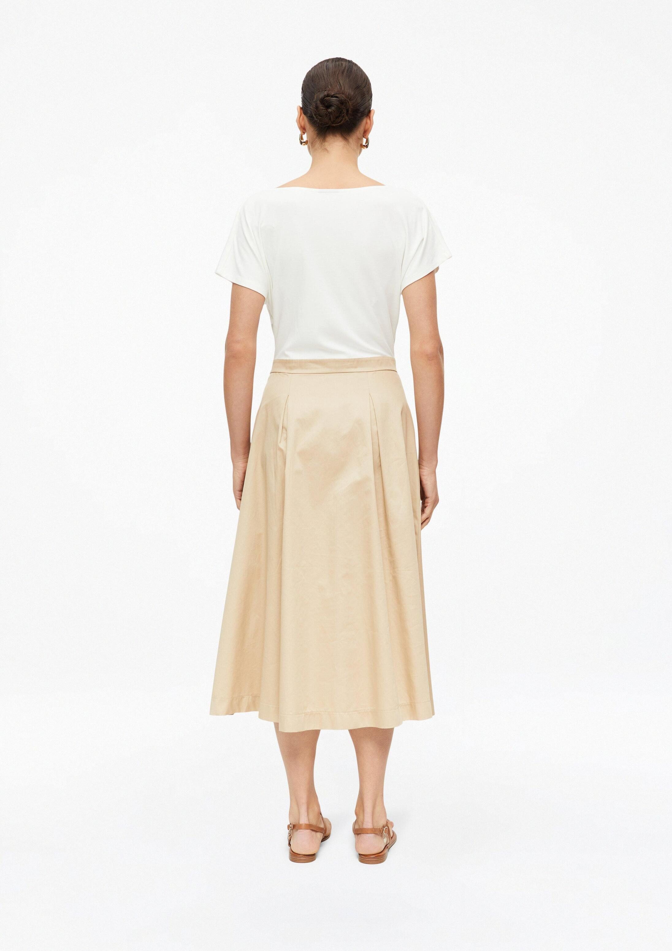 s.Oliver Midikleid Kleid Midi-Kleid mit Wasserfall-Ausschnitt