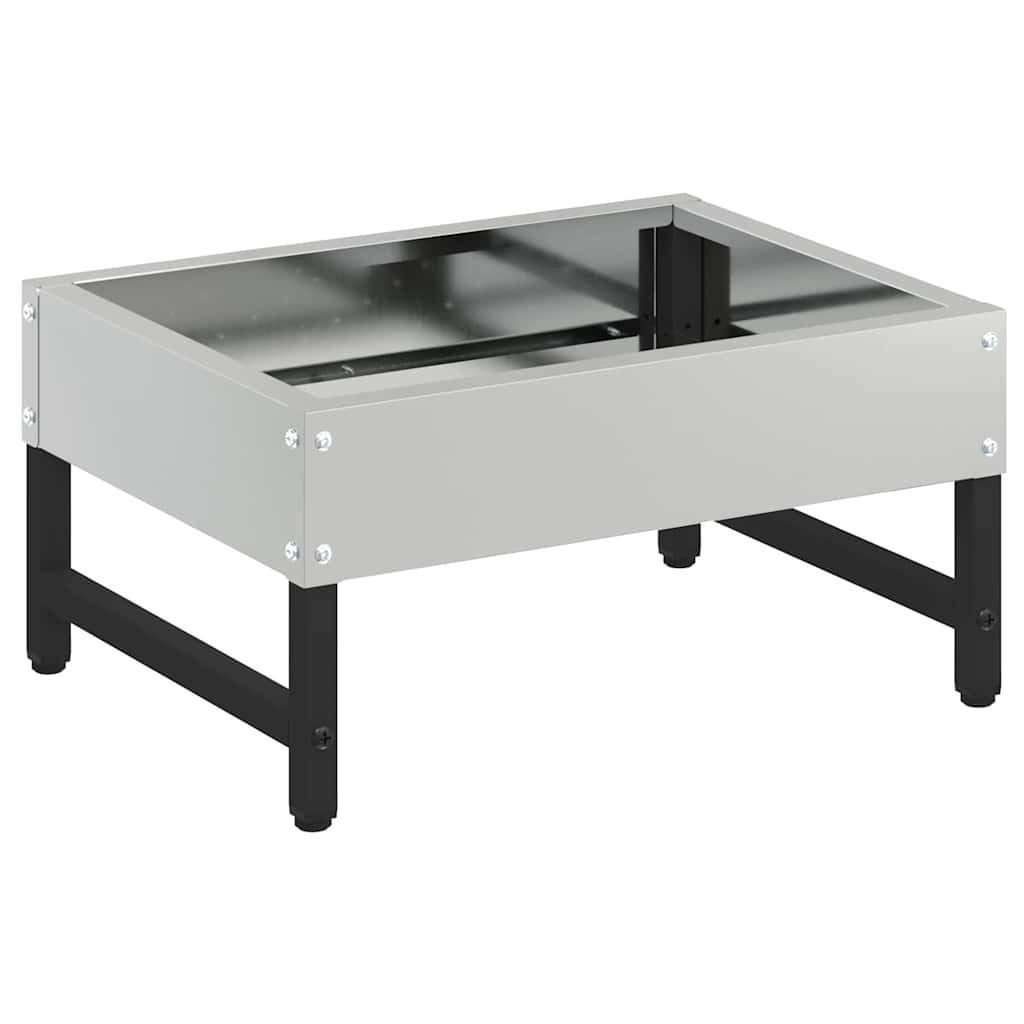 vidaXL Futterspender Vogel-Feeder Silber 34 x 26 x 16 cm Verzinkter Stahl