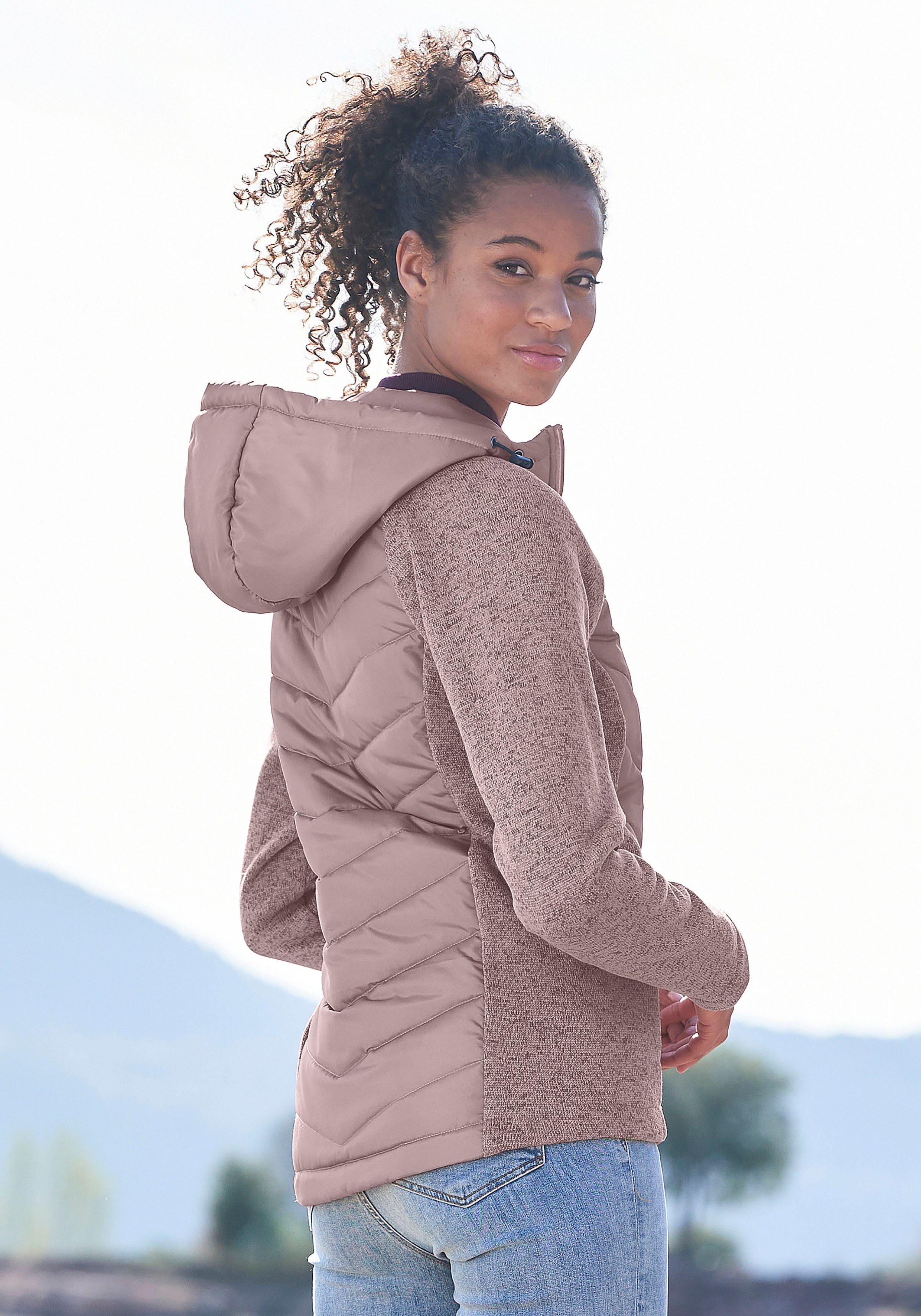 Vivance by Lascana Steppjacke mit Strickfleece-Ärmeln – Bild 4 von 5
