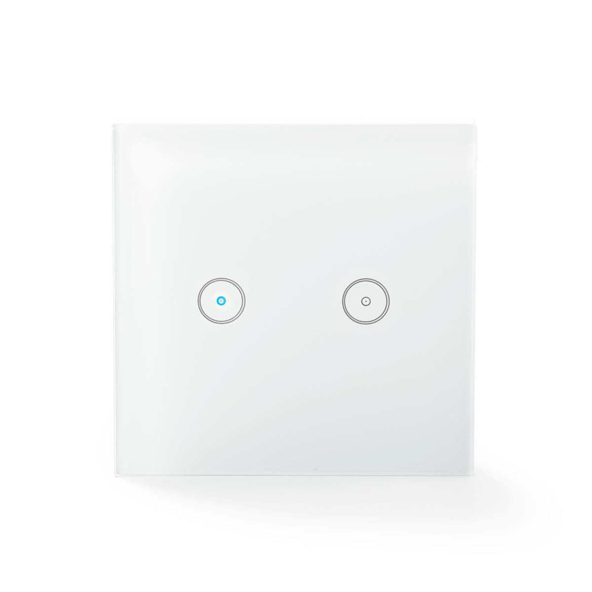 Nedis WIFIWS20WT Smarter Lichtschalter, smart schalter, app und sprachsteuerung, szenen, ohne hub