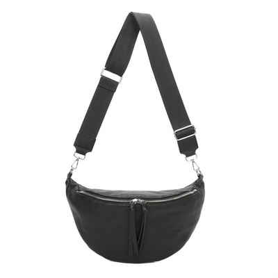 ITALYSHOP24 Schultertasche Damen Tasche Gürteltasche Bauchtasche Brusttasche (CrossBody Bag, Crossbag, Reisetasche), als CrossOver, Umhängetasche tragbar, Hüfttasche