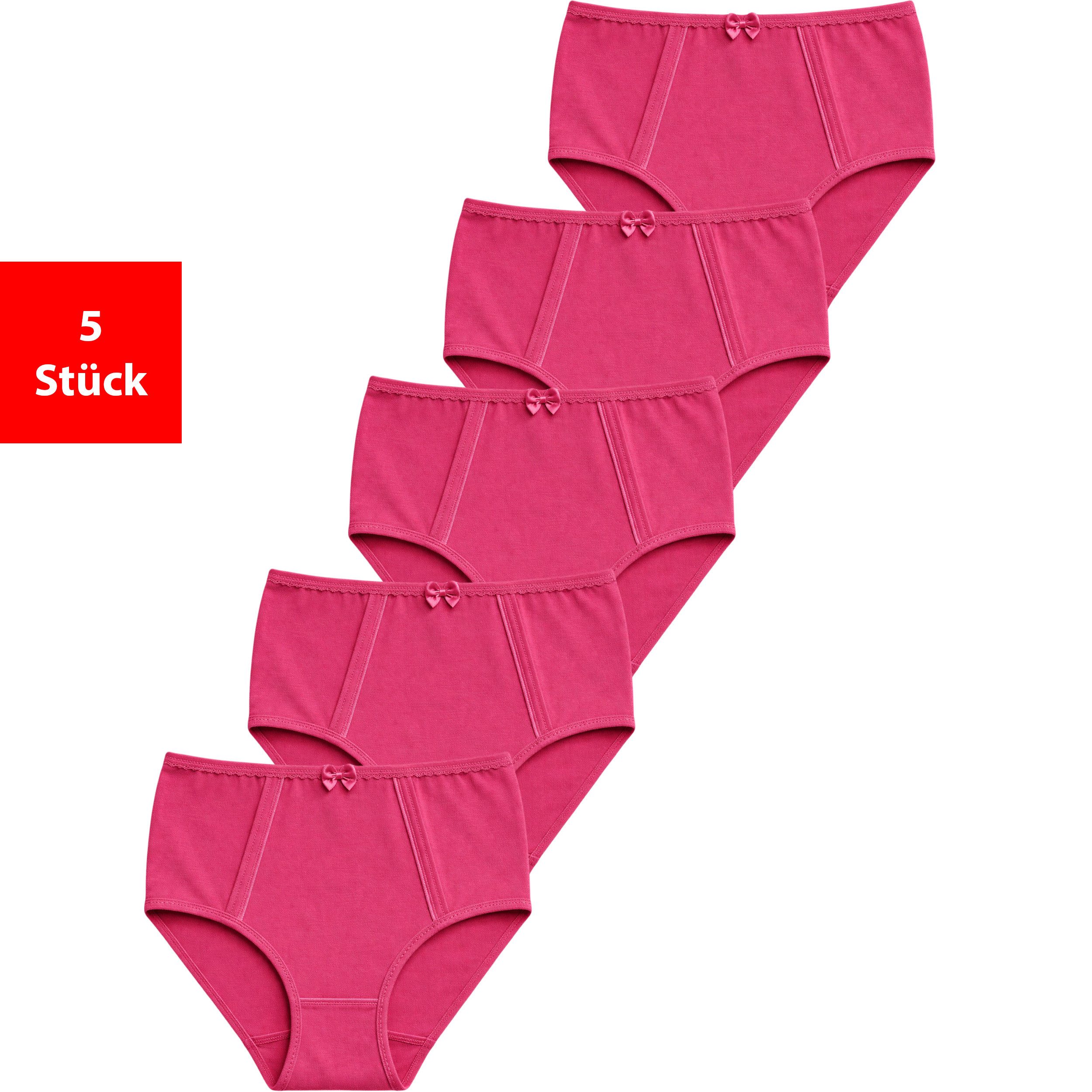 Fashionschmiede Taillenslip Taillenslip Damen Baumwolle Stretch 5er & 10er Pack Maxislip (Set, 5-St., 5er-Pack) Hoher Baumwollanteil, elastisch, weich & atmungsaktiv