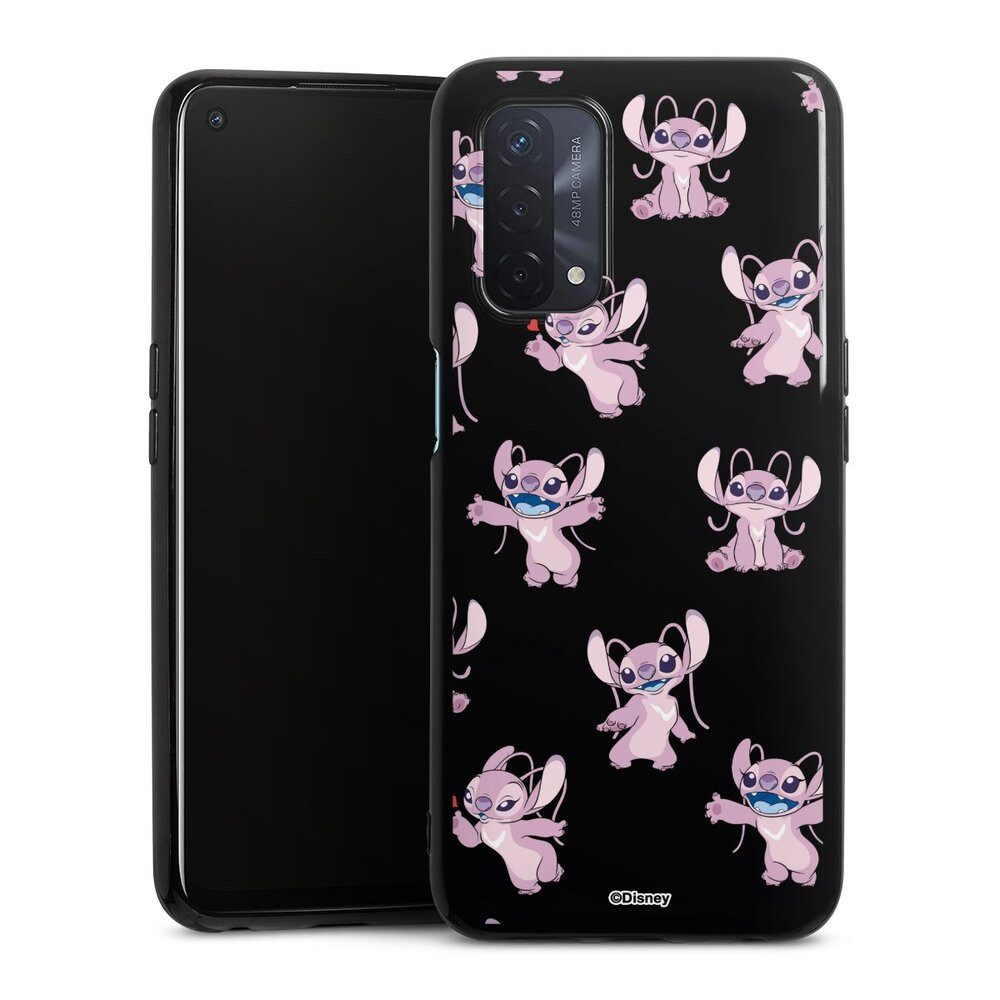 DeinDesign Handyhülle Lilo & Stitch Engel Disney Angel Faces Pattern Transparent, Oppo A54 5G Silikon Hülle Bumper Case Handy Schutzhülle