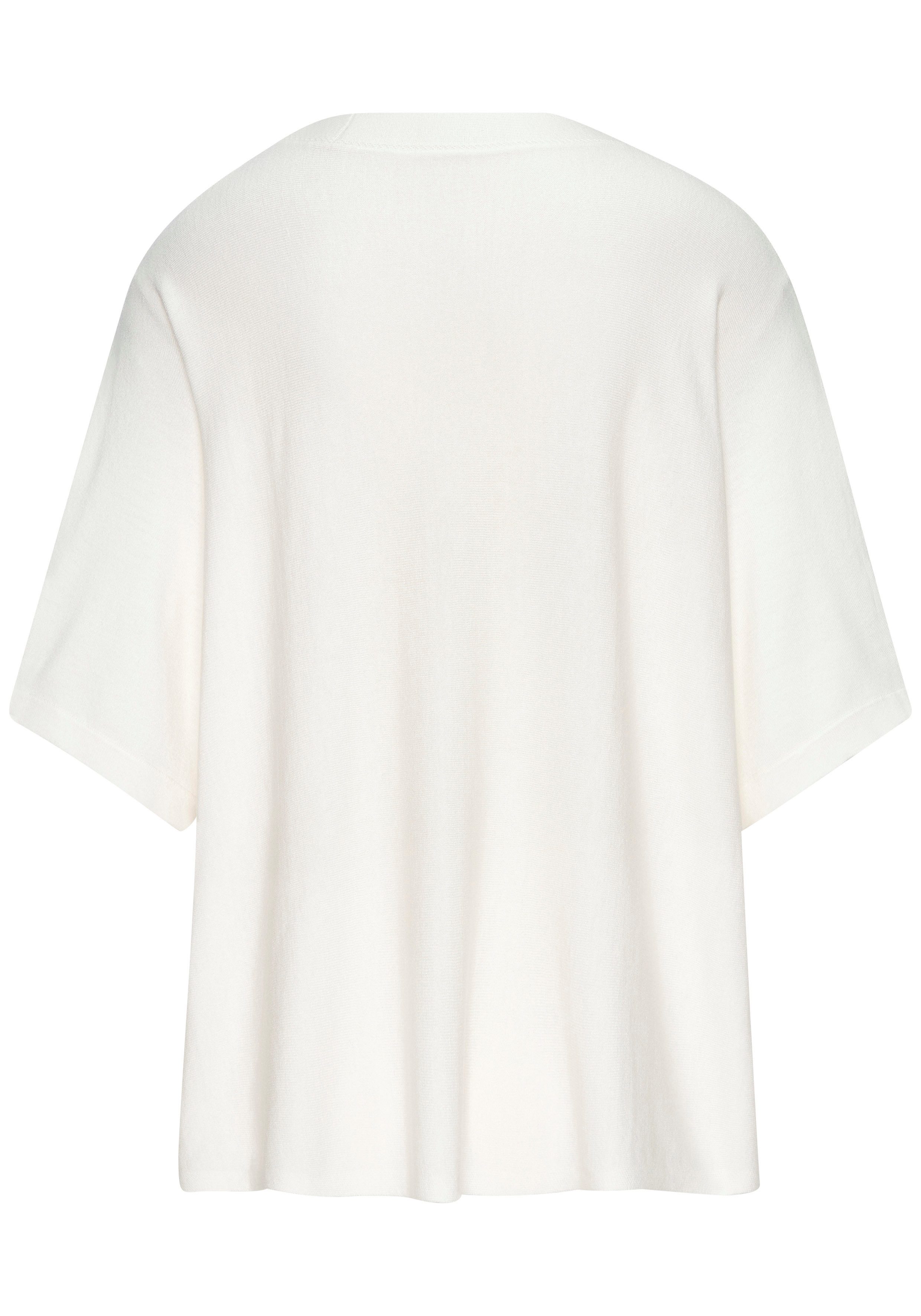 Vivance Kurzarmshirt mit Lochstrickmuster aus weichem Viskose-Strick