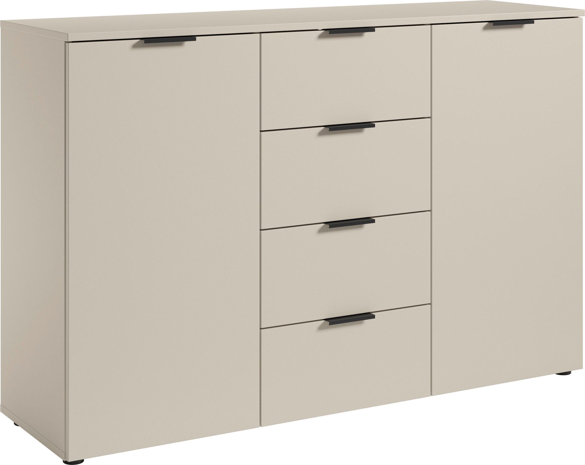 HBZ Sideboard Linz Kommode, BxHxT 135x90x40cm (1 St), Breite 135cm,Lip-Griff, Melaminbeschichtung