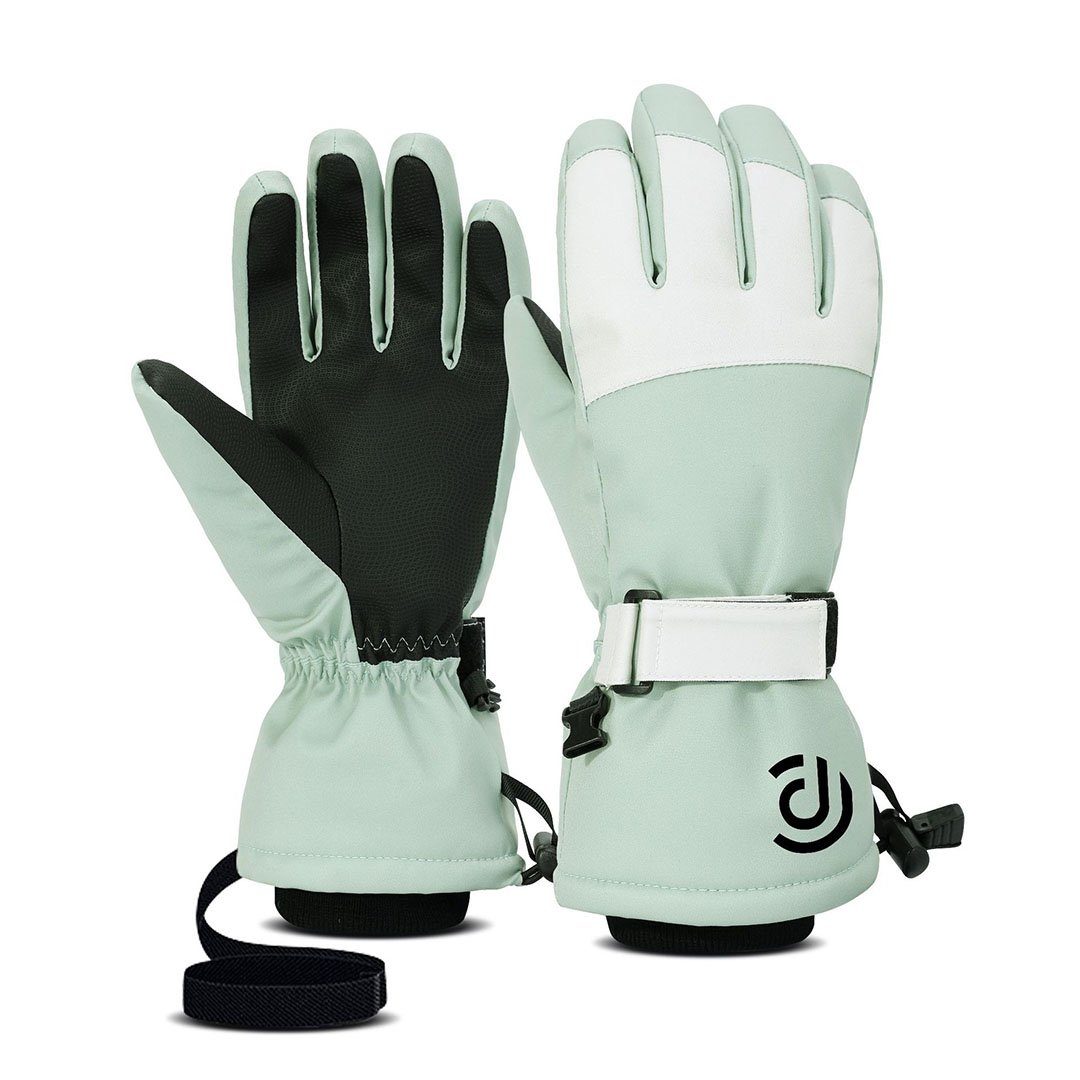Fünf-Finger-Outdoor-Baumwollhandschuhe Skihandschuhe Touchscreen YANN Grün mit