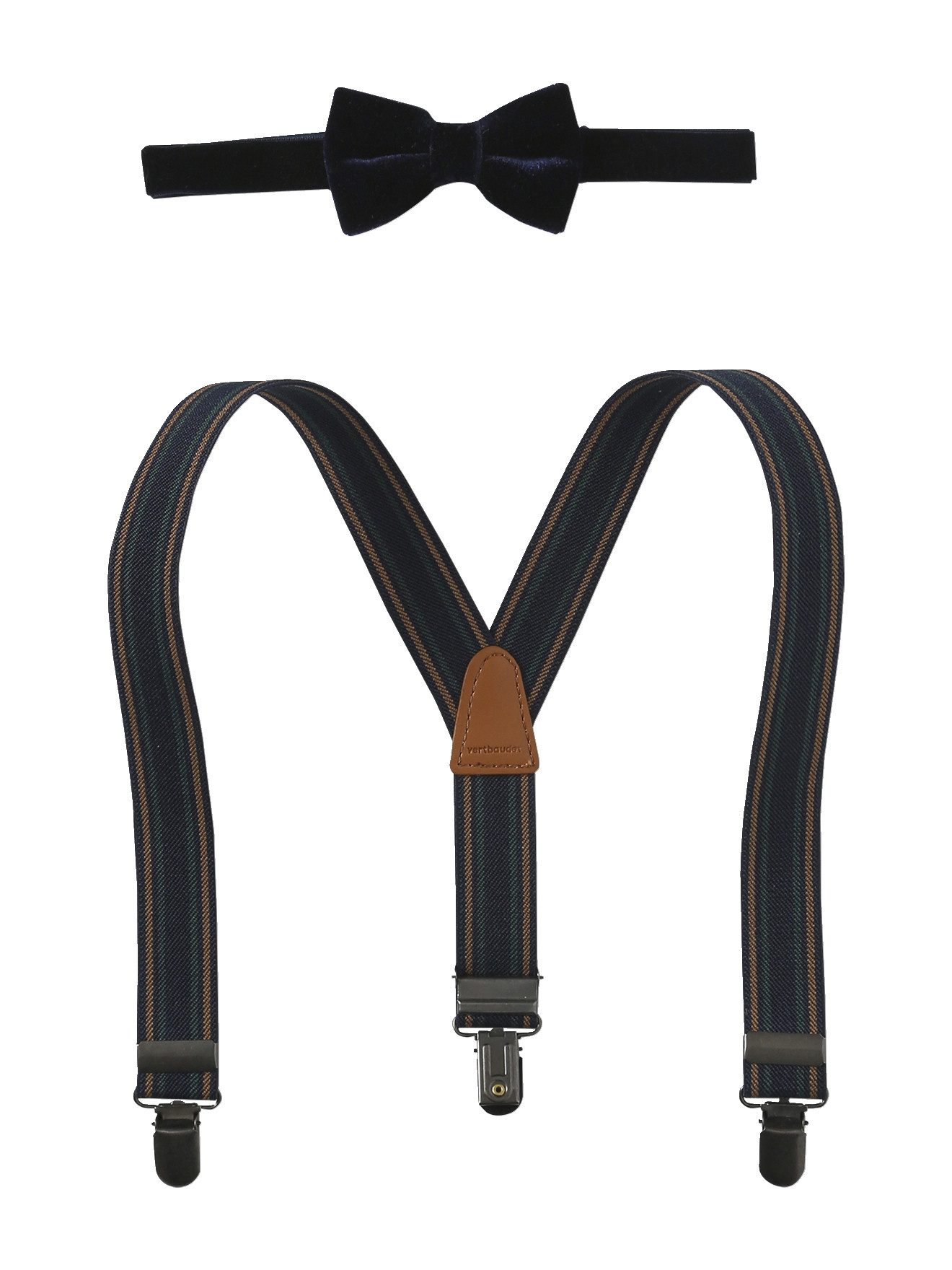 Krawatte Jungen Geschenk-Set: Fliege & Hosenträger