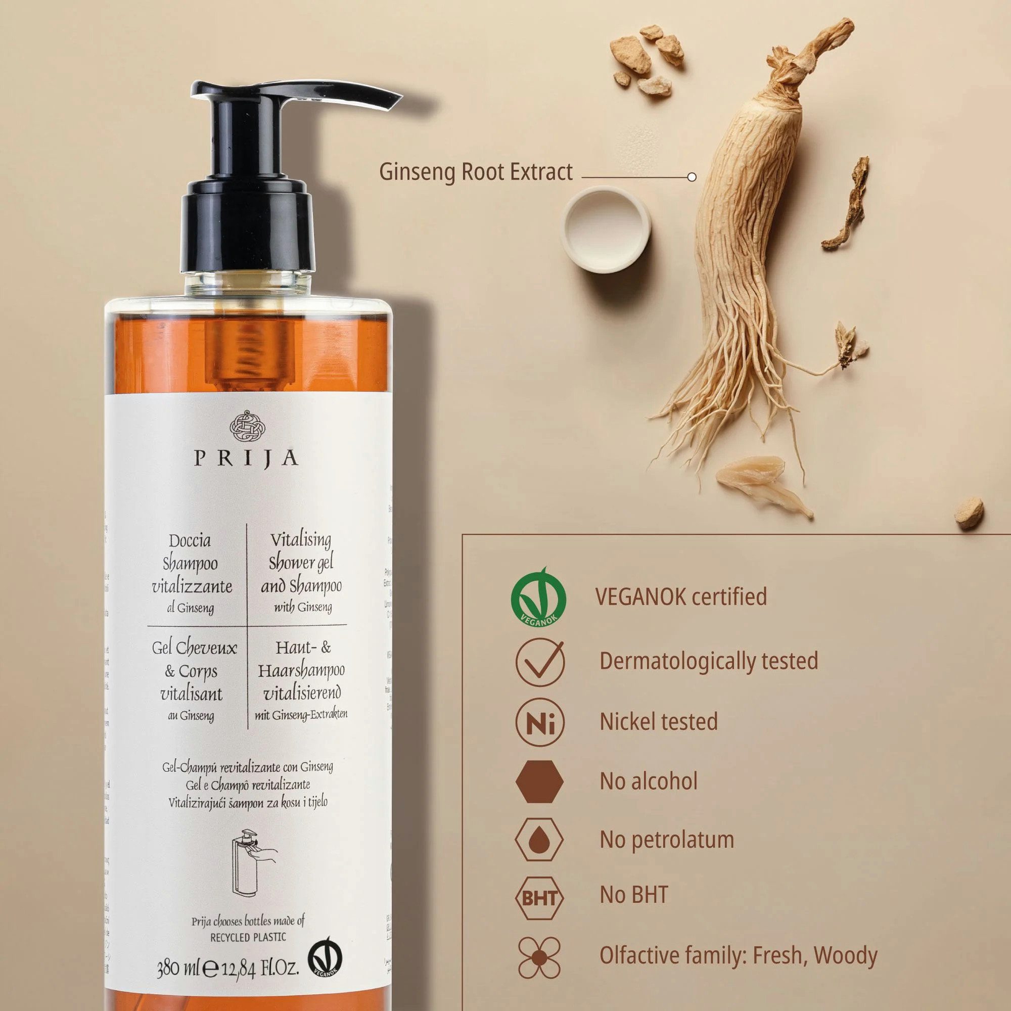 PRIJA Duschgel PRIJA Hair & Body Shampoo Ginseng 5 Liter Nachfüllkanister H günstig online kaufen