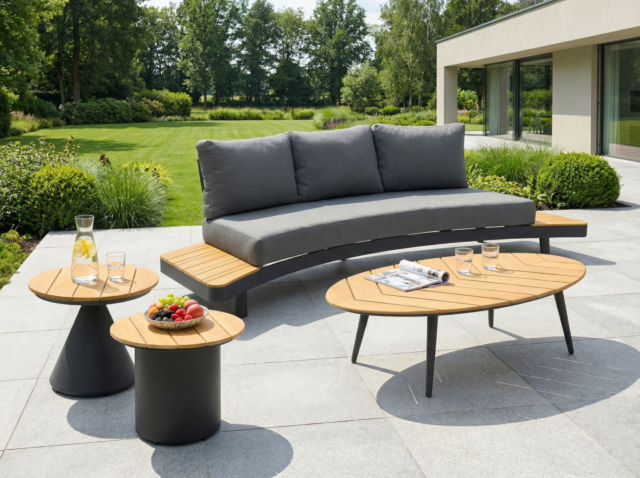 LC Garden Gartentisch Gartentisch »Puerto« Ø50x38cm Beistelltisch rund