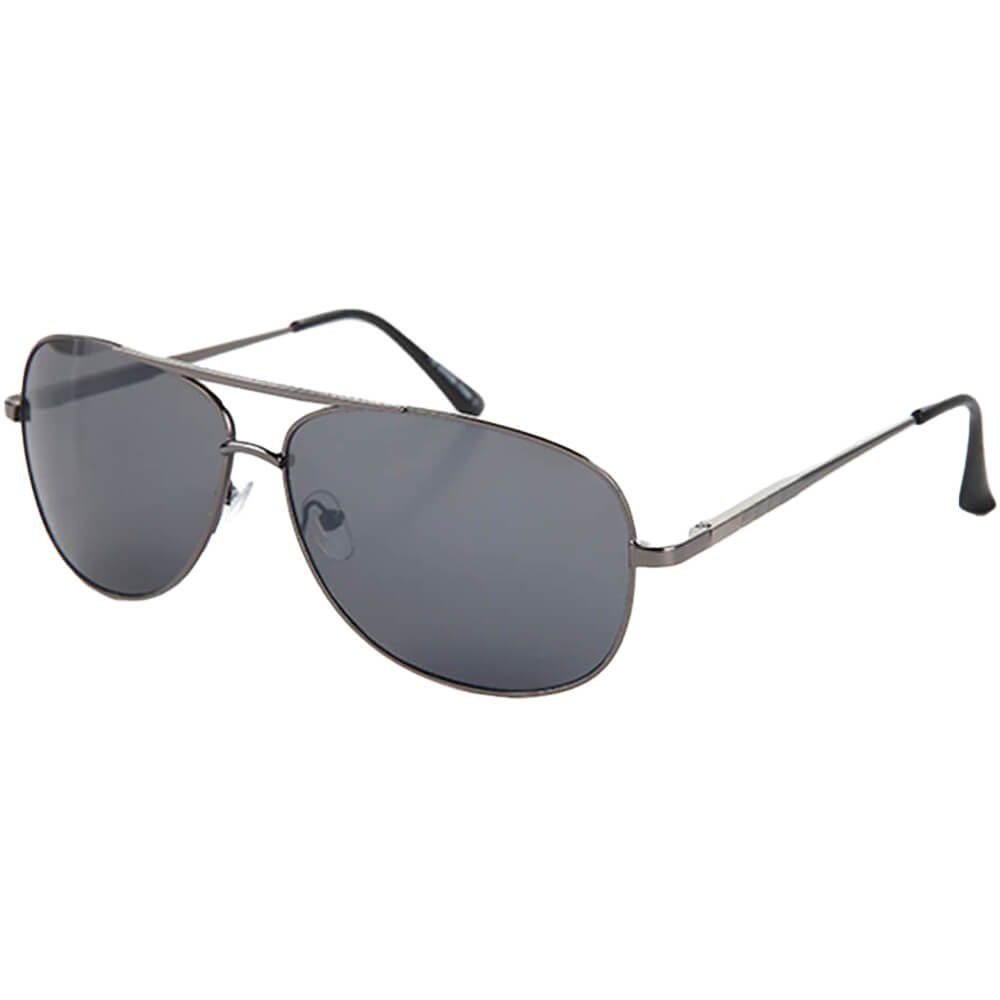 Fliegerbrille Pilotenbrille Herren und Silber/Grau Damen Goodman mit Design Federbügel Sonnenbrille