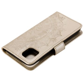 CoverKingz Handyhülle Hülle für Apple iPhone 11 [6,1 Zoll] Handyhülle Schutzhülle Case 16,5 cm (6,5 Zoll), Klapphülle Schutzhülle mit Kartenfach Schutztasche Handycase Motiv