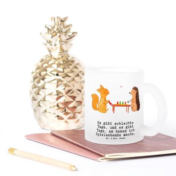 Mr. & Mrs. Panda Teeglas Eichhörnchen Gesellschaftsspiele - Transparent - Geschenk, Tasse mit, Premium Glas, Liebevolle Gestaltung