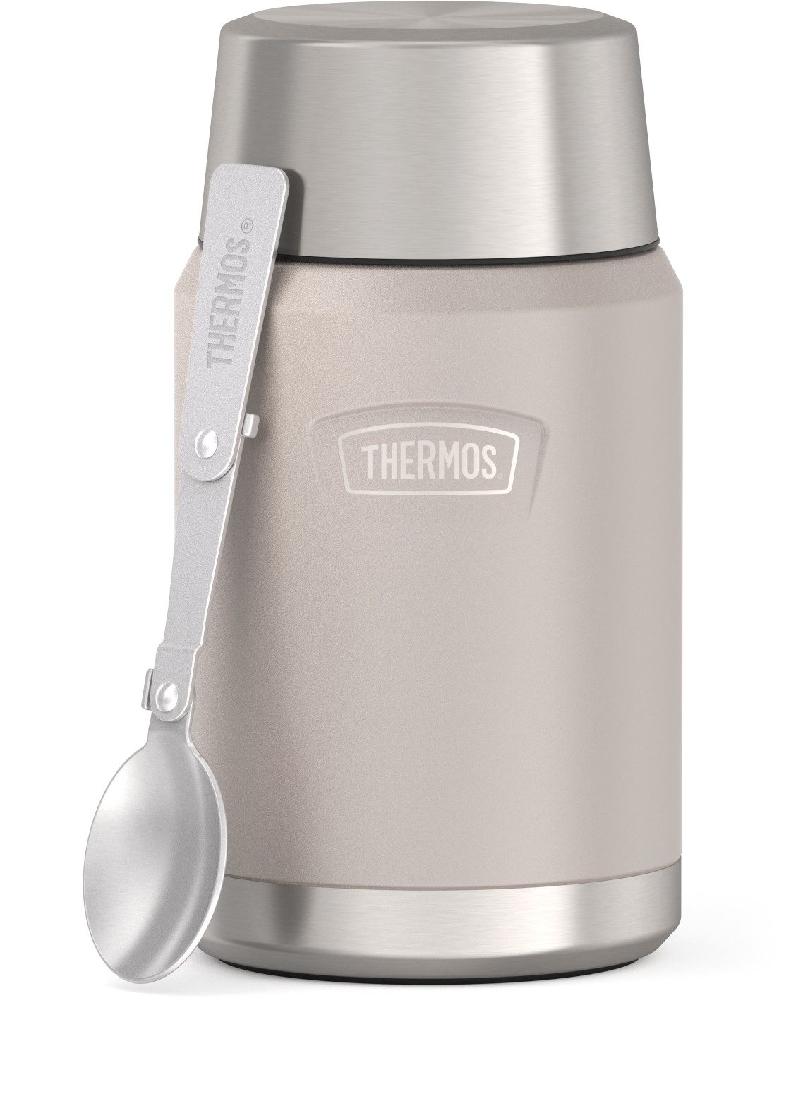 THERMOS Thermobehälter ICON FOOD JAR, Thermobehälter für Essen, spülmaschinenfest, Edelstahl, Kunststoff, Silikon, (1-tlg), 0,71l, 10h heiß & 24h kalt, dicht & auslaufsicher, mit Löffel