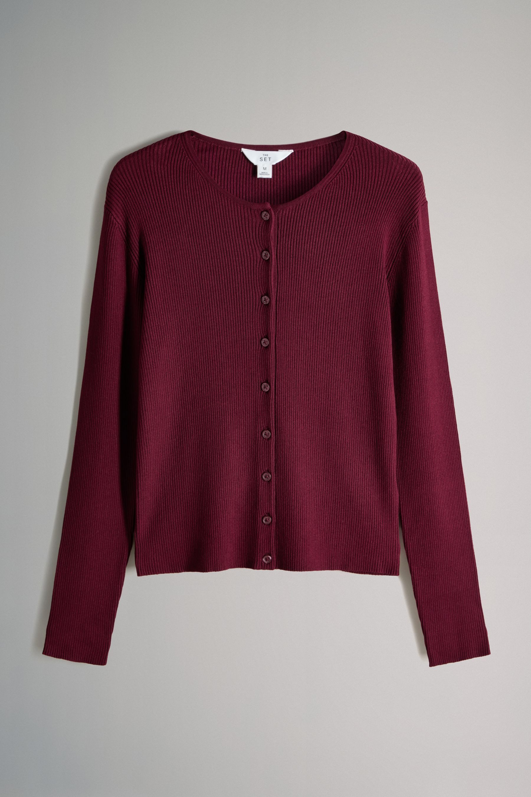 The Set Strickjacke The Set gerippte Strickjacken, 2er-Pack (2-tlg) günstig online kaufen