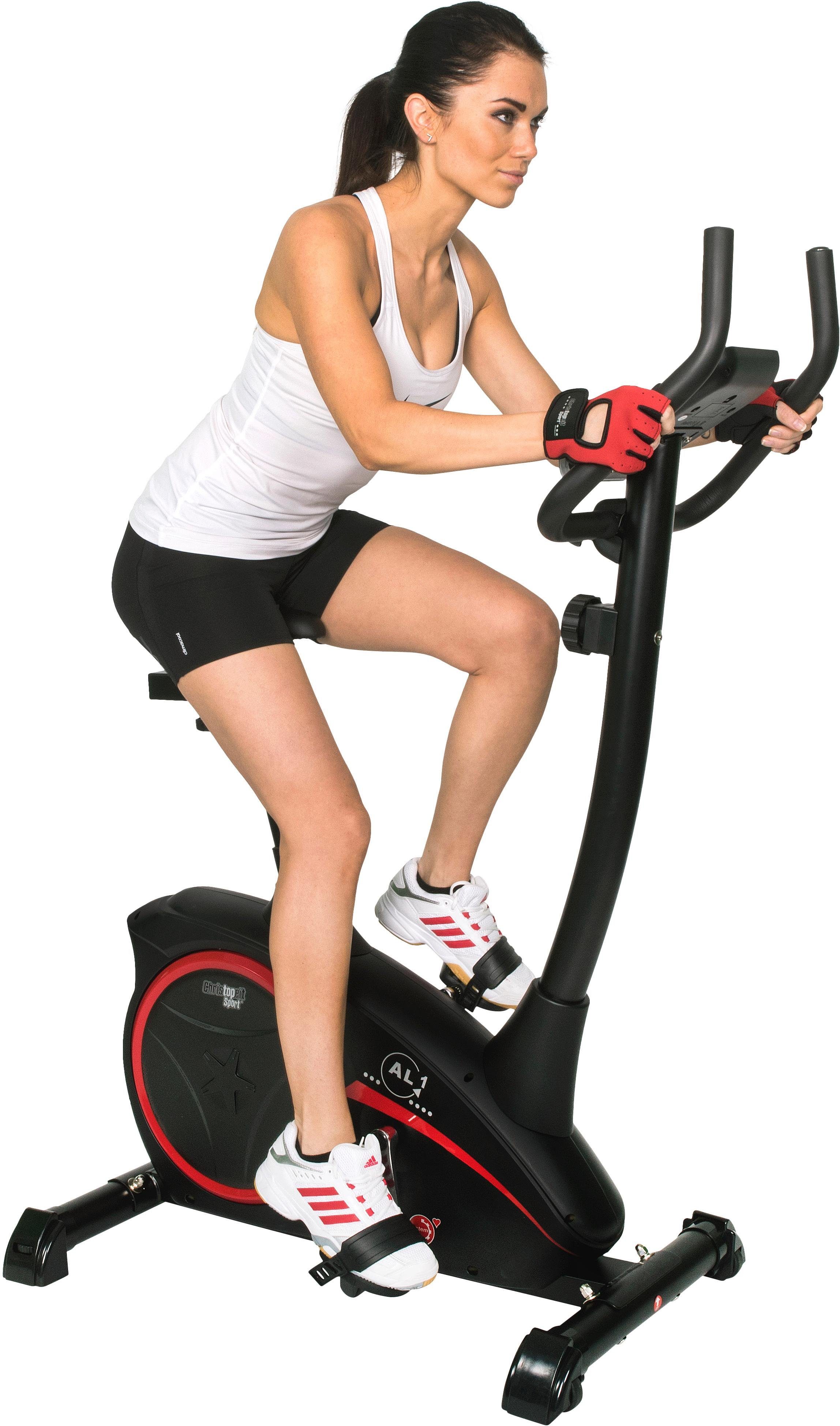 Christopeit Sport® Heimtrainer AL 1 (mit Tablet-Halterung), 150 kg max. Benutzergewicht, Fahrrad, 8 Widerstandsstufen – Bild 4 von 5