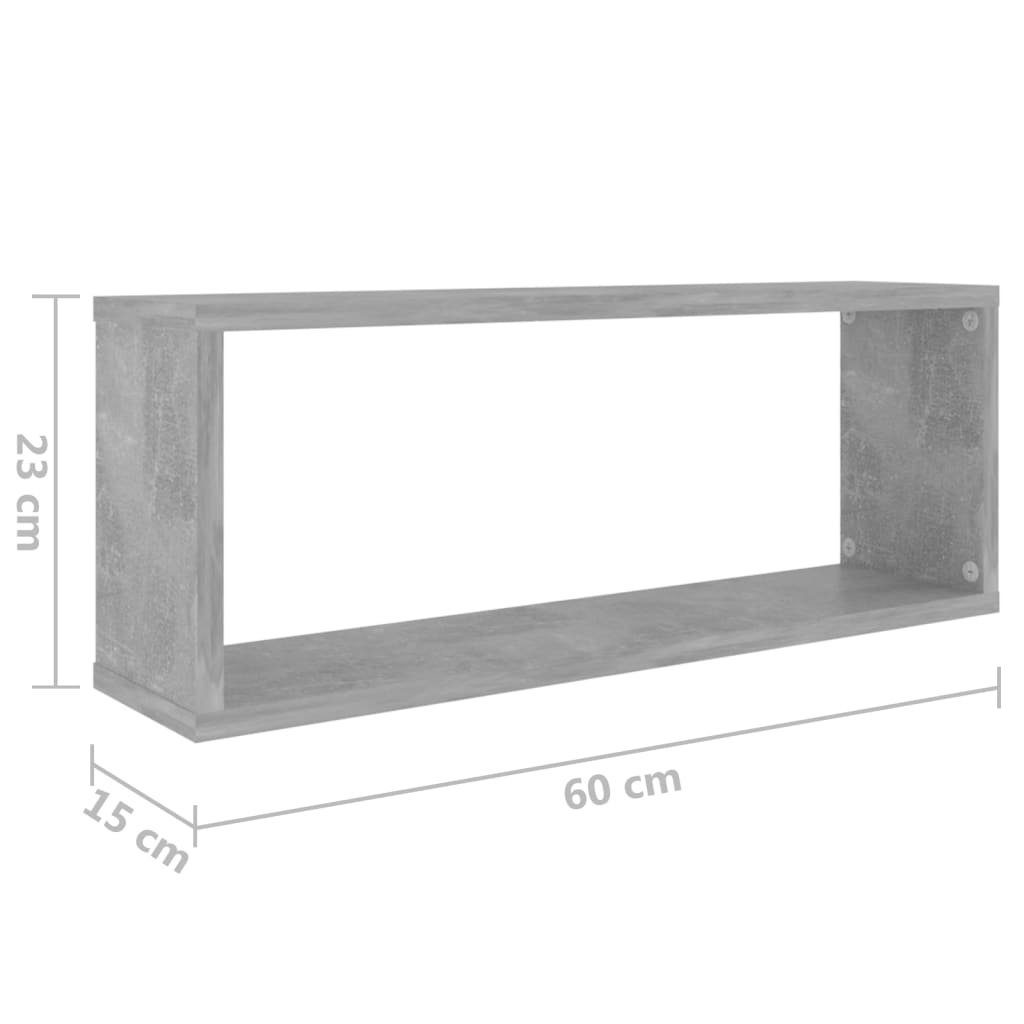 furnicato 6 Betongrau Stk. Holzwerkstoff cm Wandregal Würfelregale 60x15x23