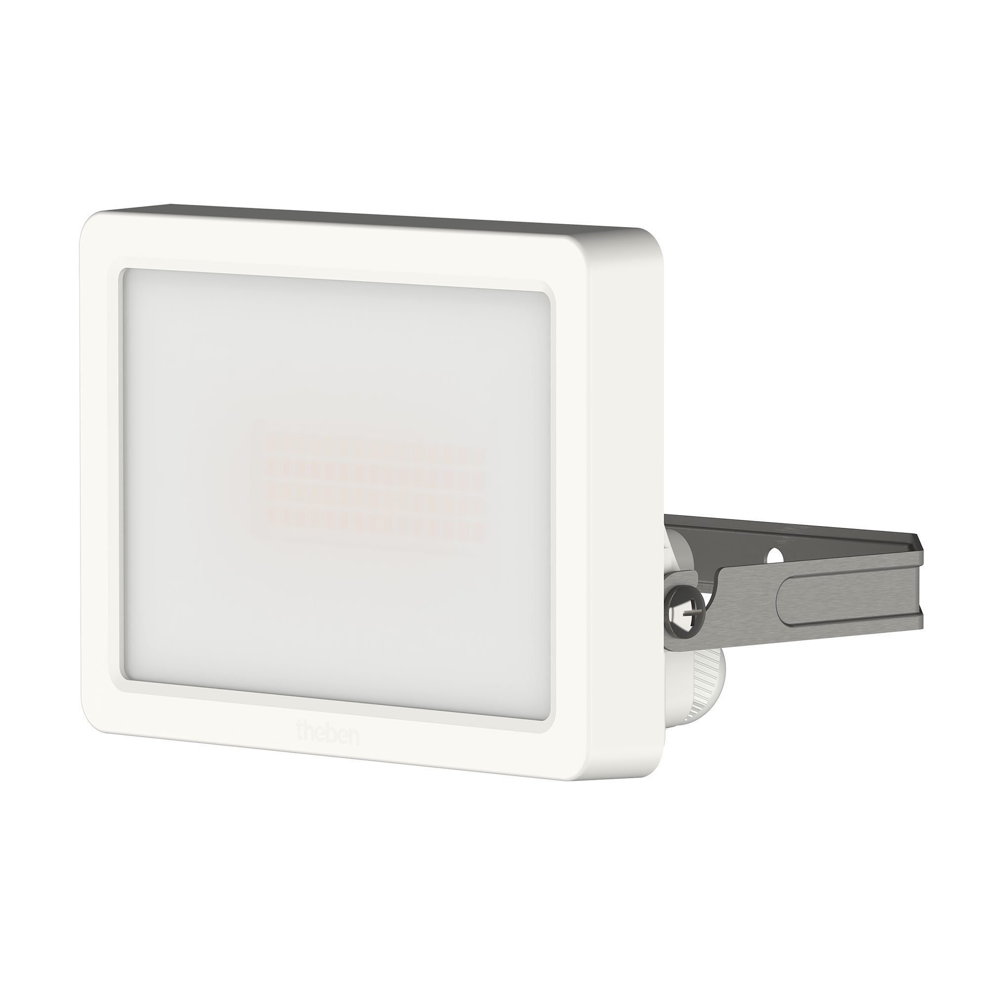 theben LED Flutlichtstrahler theLeda B10 dual WH, 10W LED Außenstrahler, 3000K/4000K umschaltbar, IP65, DarkSky