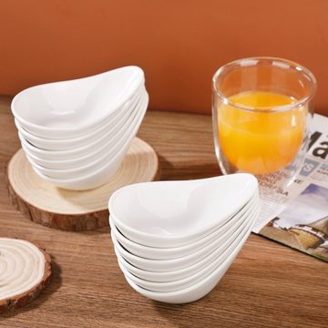 MALACASA Snackschale RAMEKIN.DISH, Porzellan, (Set, 12-tlg), Mini Dessertschäle aus Porzellan