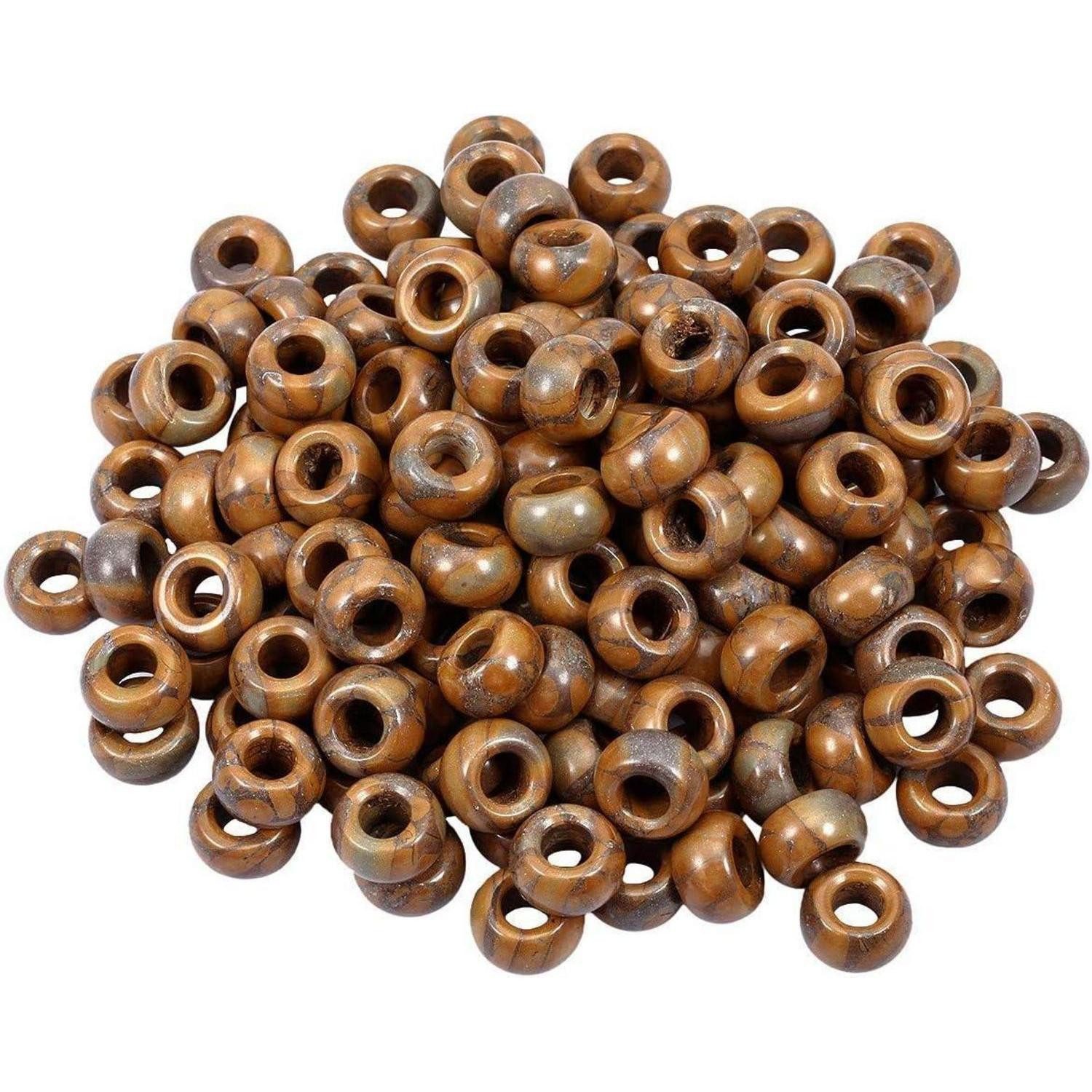 LuxusKollektion Bastelperlen Perlen Edelstein Rondelle Loch Makramee Charm Bambusblatt-Achat 14x8mm
