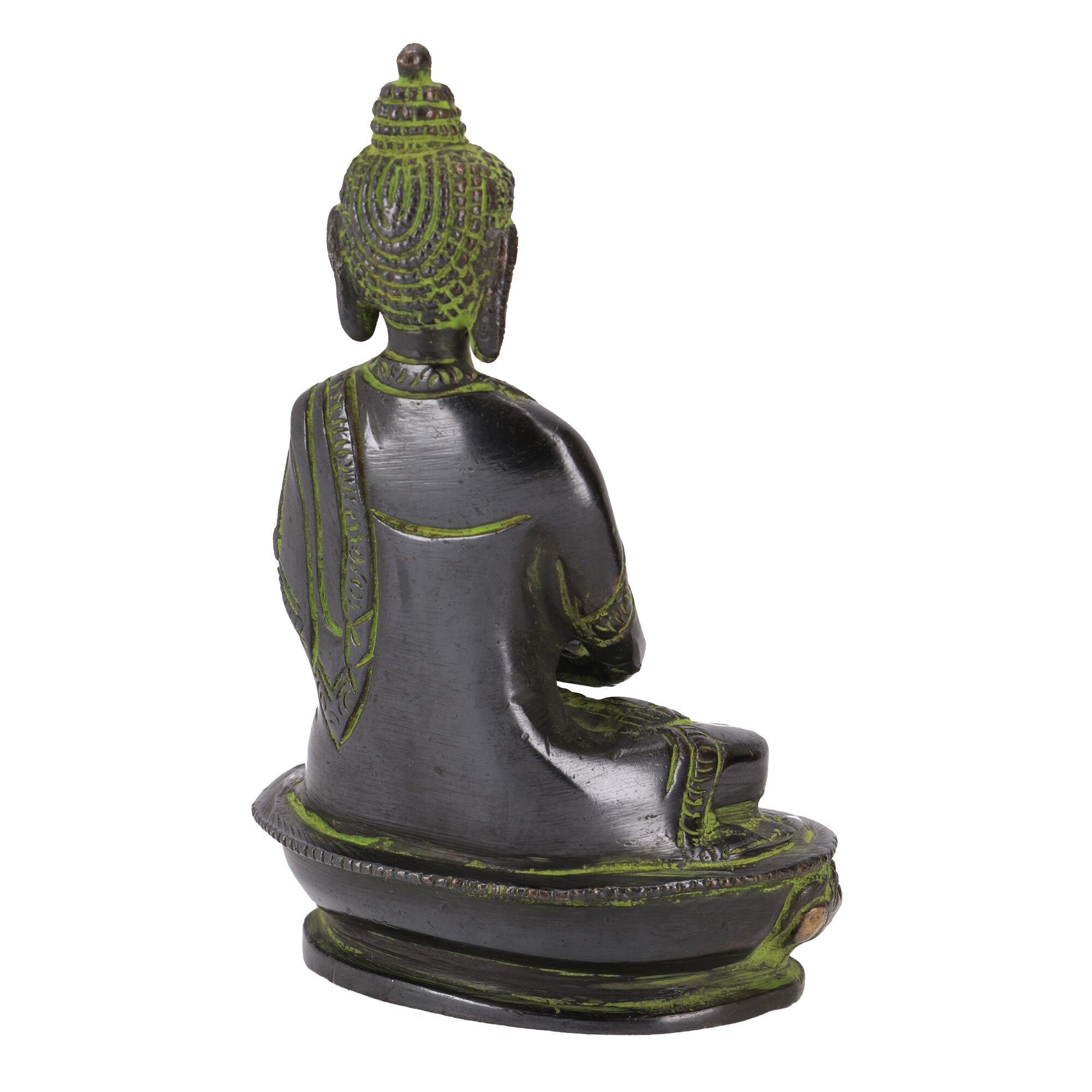 aus Guru-Shop Buddha Statue Dhyana Messing Mudra -.. Buddhafigur 14 cm