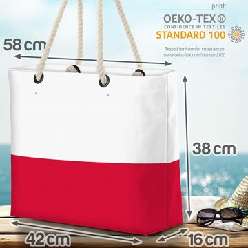 VOID Strandtasche (1-tlg), Polen Flagge EM WM Länderflagge Fahne