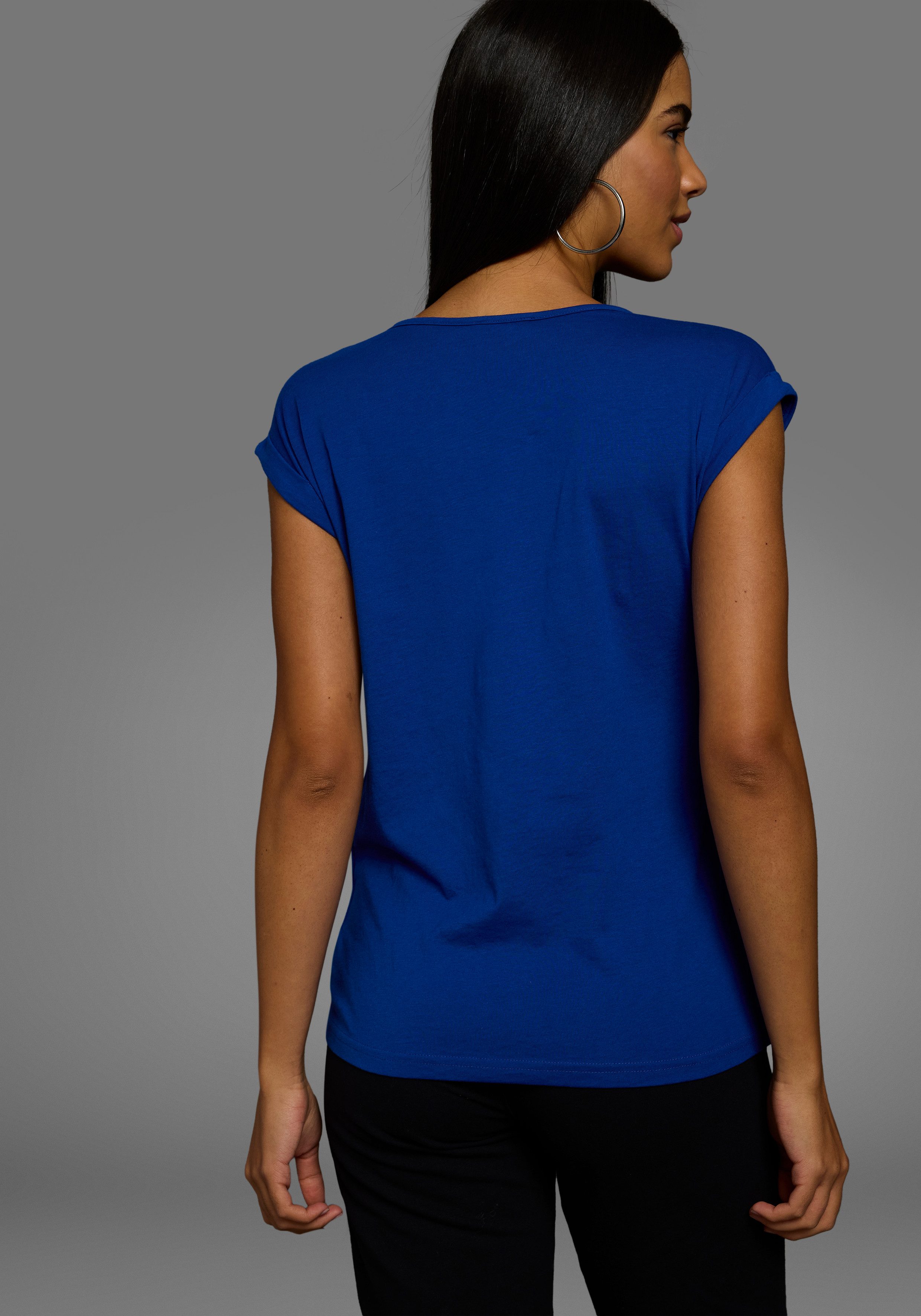 Boysen's T-Shirt Kurzarm, unifarben, Rundhals, für Freizeit und Alltag