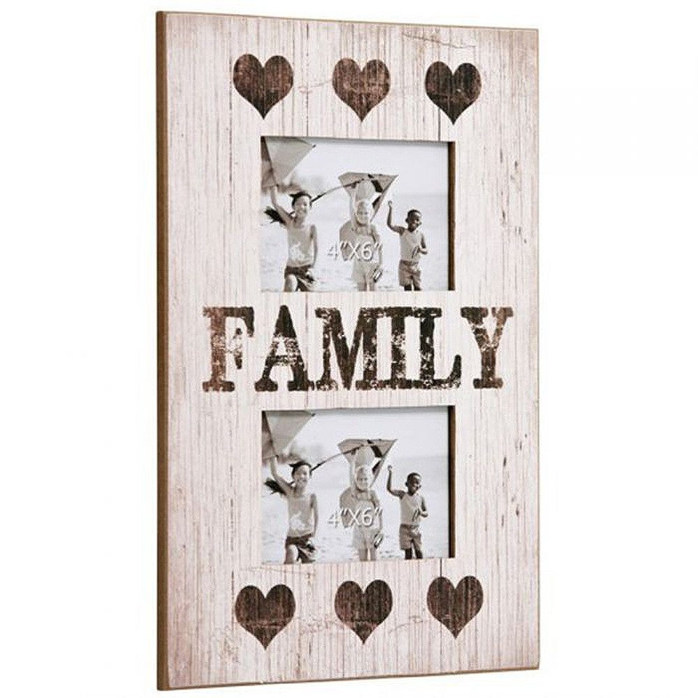 LebensWohnArt Bilderrahmen Multi Fotorahmen FAMILY / Bilderrahmen 10x15cm Hell