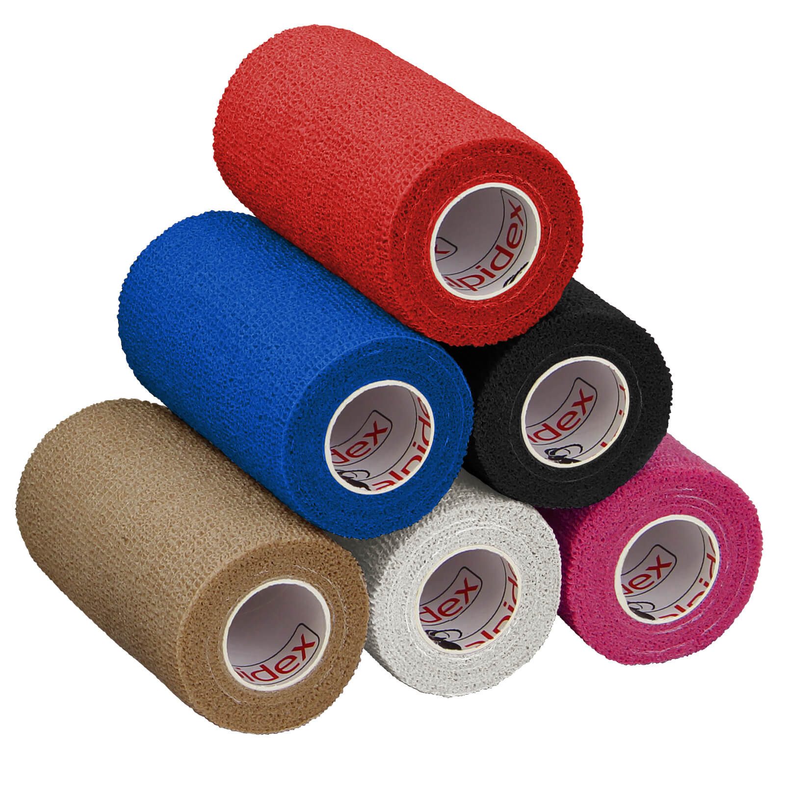 ALPIDEX Bandage 6 Rollen Haftbandage 10 cm x 4.5 m selbstklebender Verband