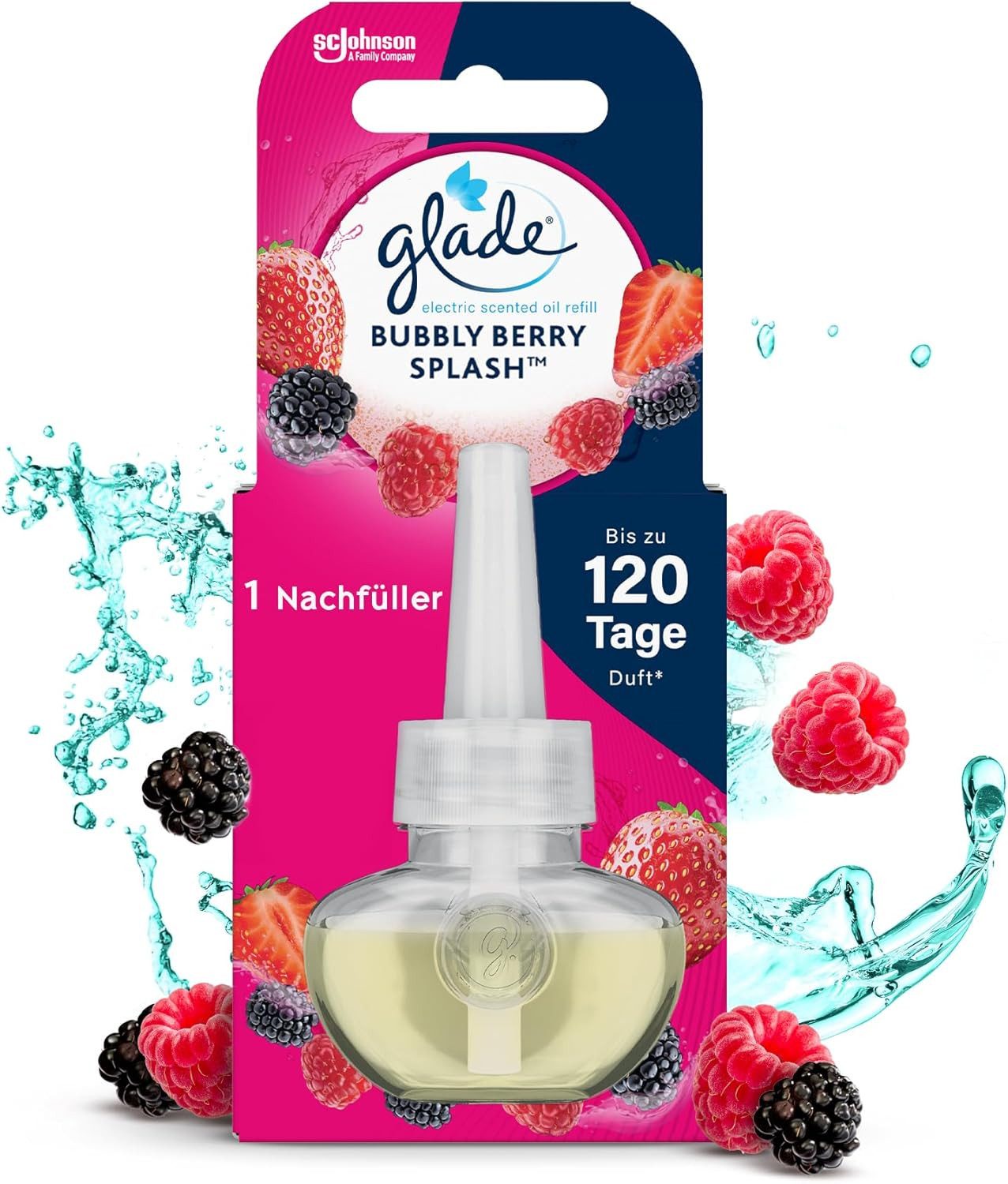 Glade Raumduft Electric Scented Oil Nachfüller, Bubbly Berry Splash, 20 ml