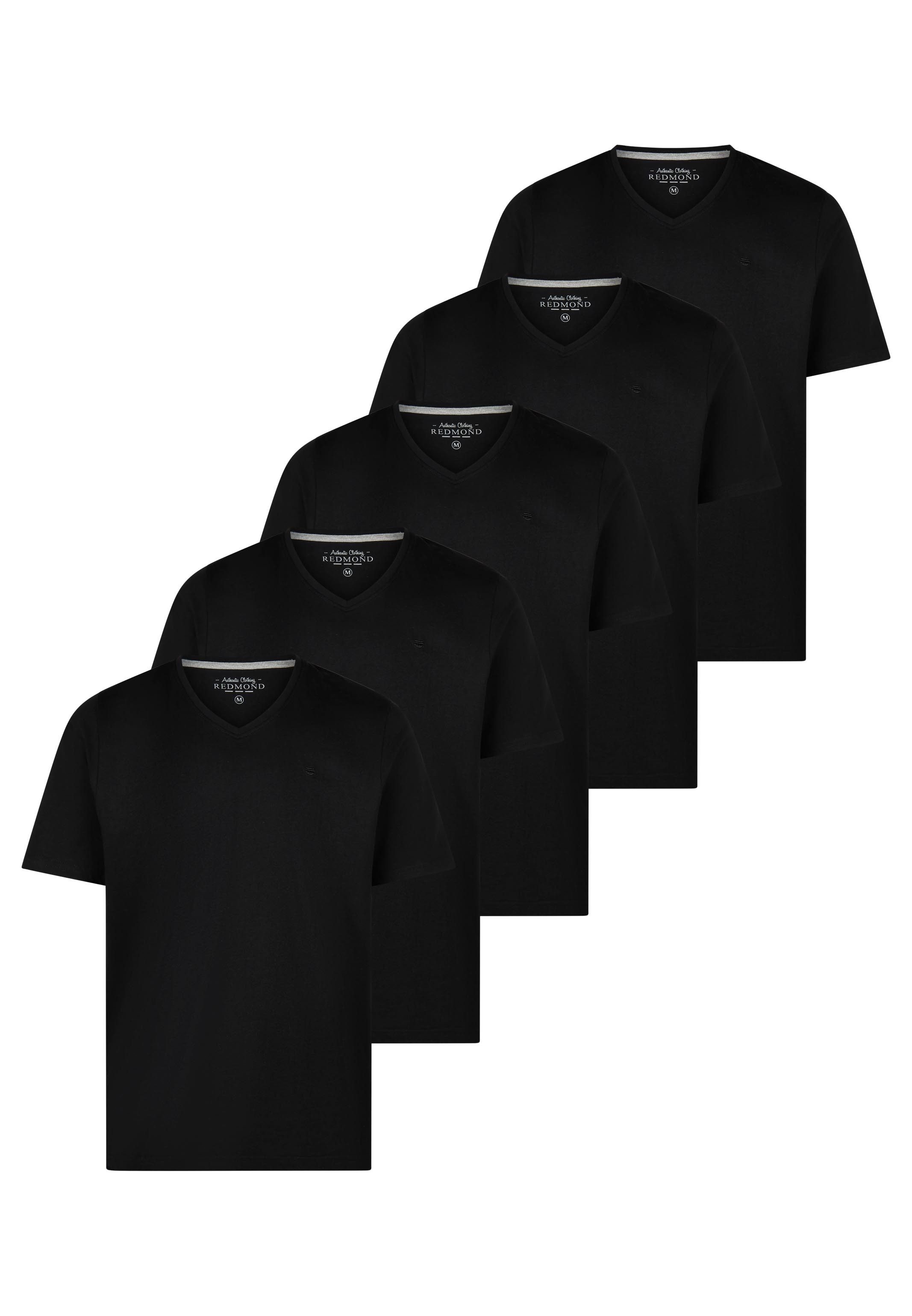 Redmond T-Shirt 5er Pack Basic (Spar-Set, 5-tlg) T-Shirt - Baumwolle - Atmungsaktiv