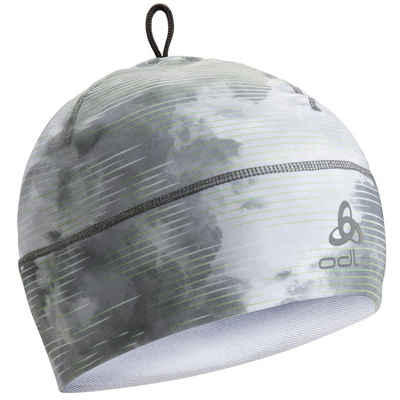 Odlo Beanie POLYKNIT Warm Eco Print Beanie grey lime green Diese Mütze schützt deinen Kopf vor kühlen Temperaturen.