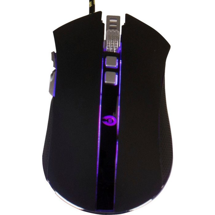 Hyrican ST-GM108 Gaming-Maus (USB RGB-LED 9 Tasten 6000 dpi 2g Gewichte)