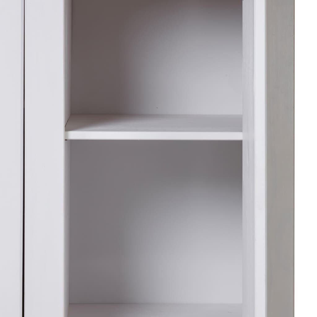 furnicato Kleiderschrank cm Kiefer Panama Weiß (1-St) 118×50×171,5 3-Türig Serie
