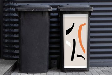 MuchoWow Wandsticker Abstrakt - Pastell - Design (1 St), Mülleimer-aufkleber, Mülltonne, Sticker, Container, Abfalbehälter