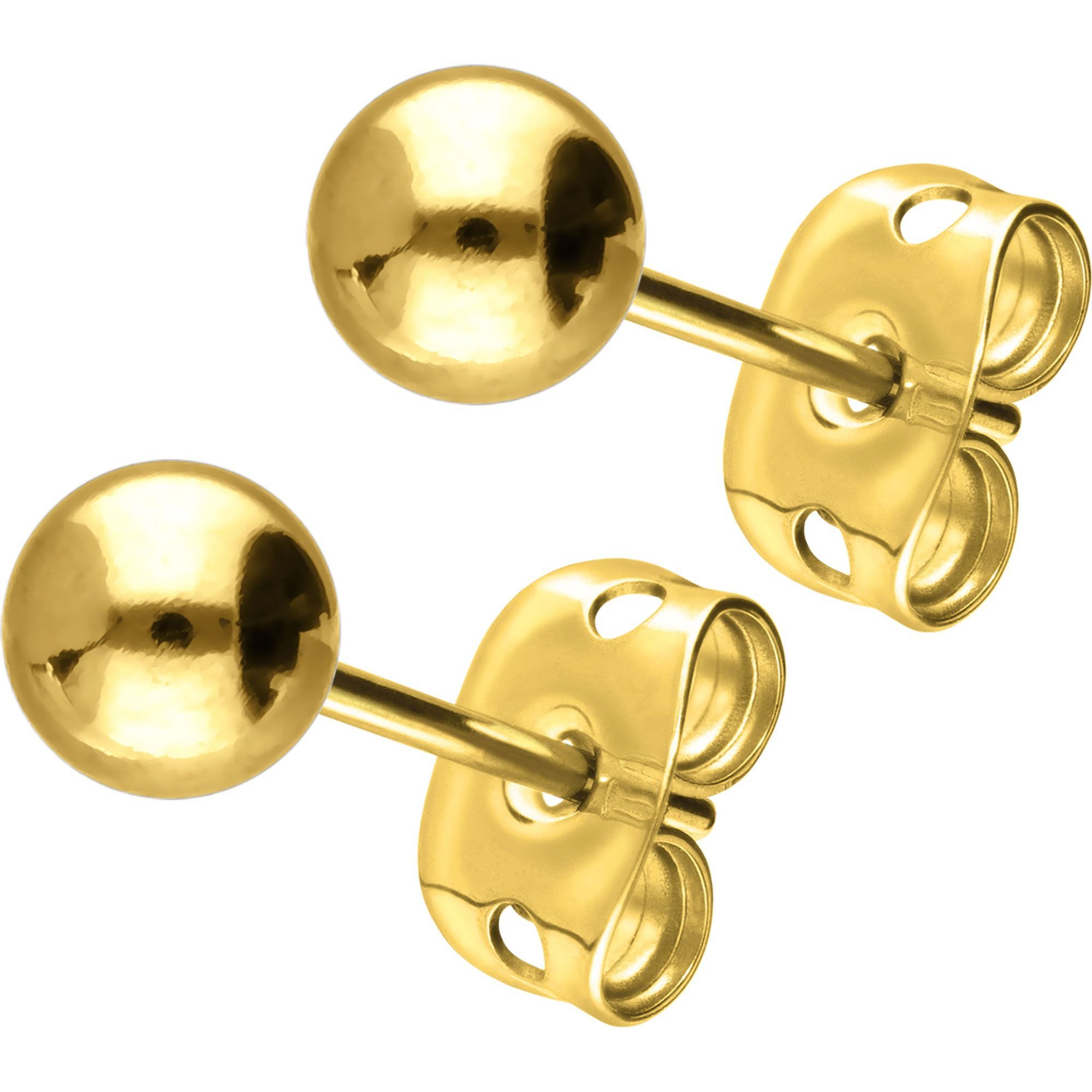 FILANGO Paar Ohrstecker Titan Ohrstecker KUGEL (Ohrstecker, 1-tlg)