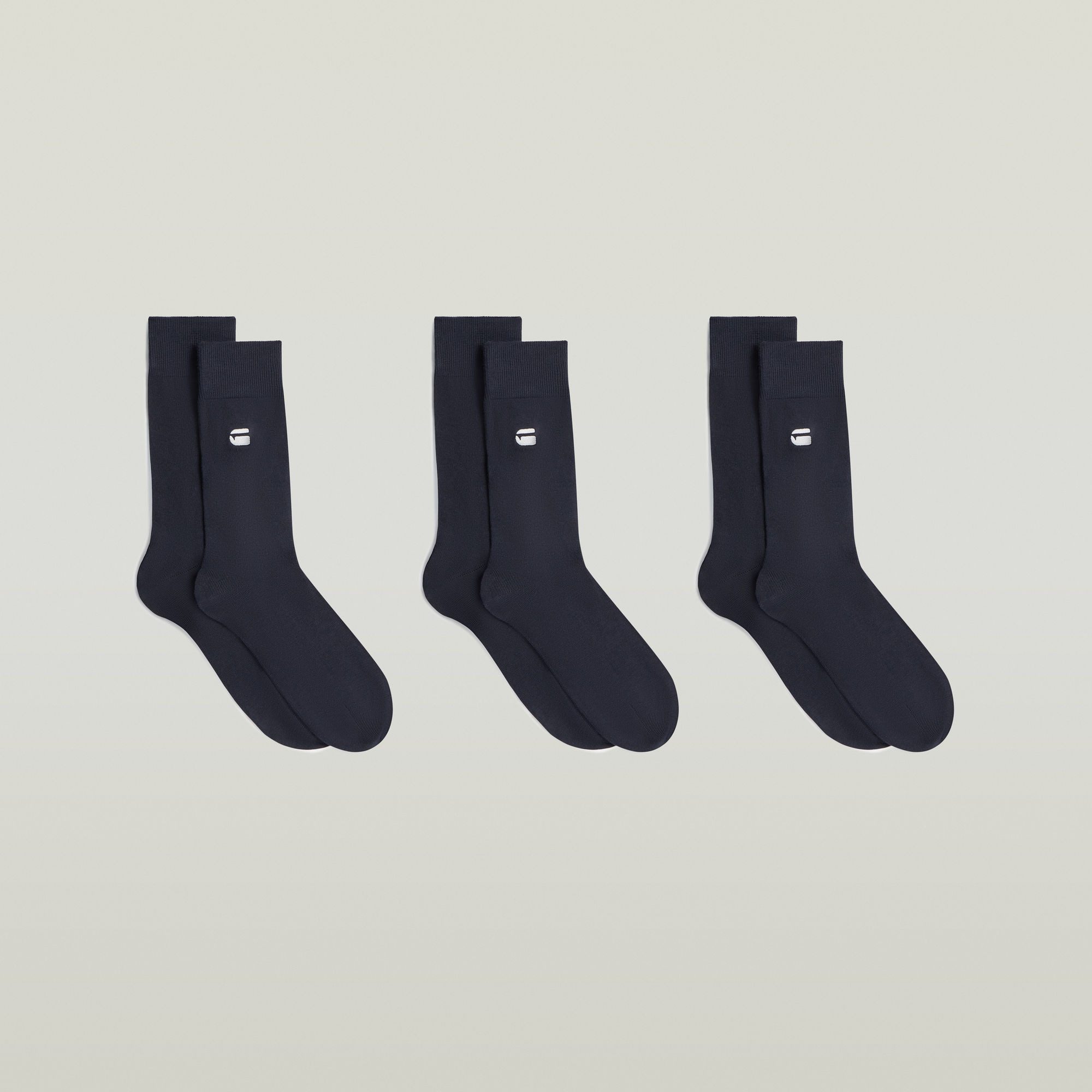 G-STAR Socken SAGE, 3 PACK SOCKS (Packung, 3-Paar) unifarben mit Logostickerei