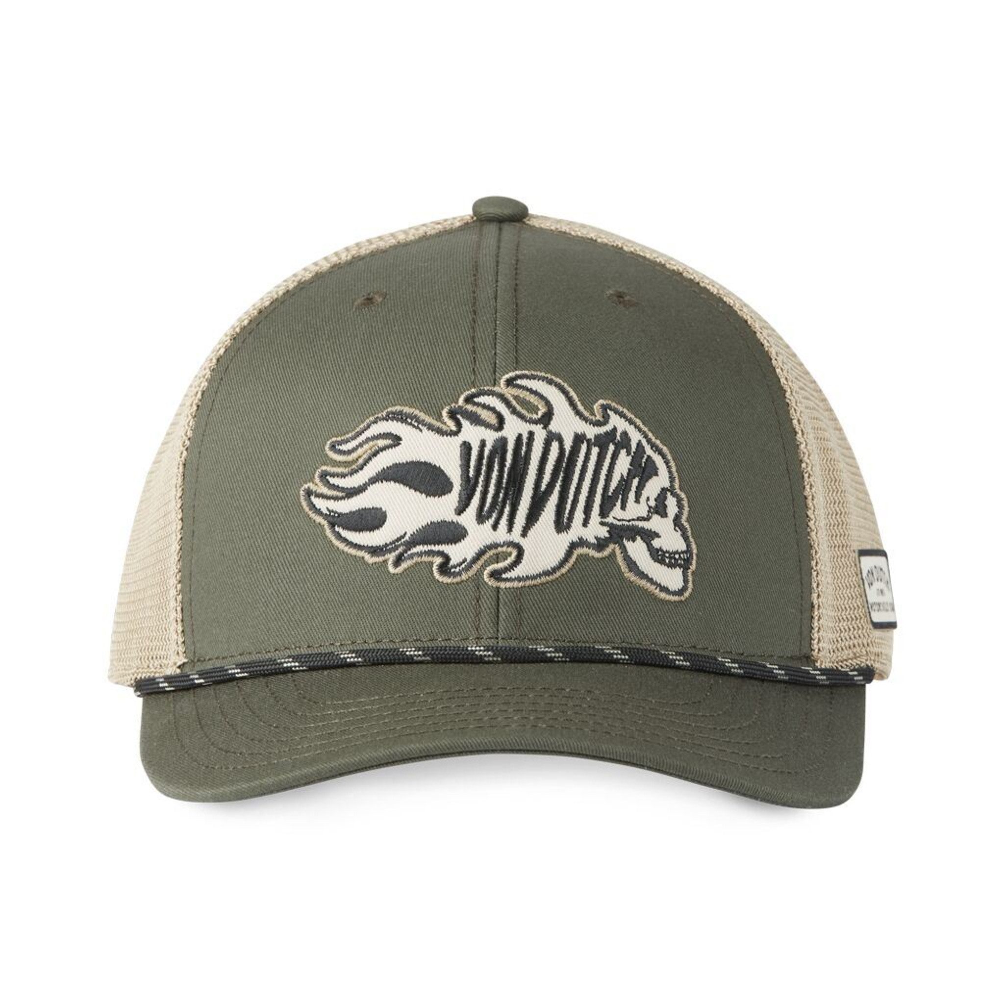 Von Dutch Trucker Cap Von Dutch Originals Trucker Cap - SEMI-CURVED (Basecap, Basecap, Meshcap, Trucker Kappe) Kordel zwischen Schirm und Krone