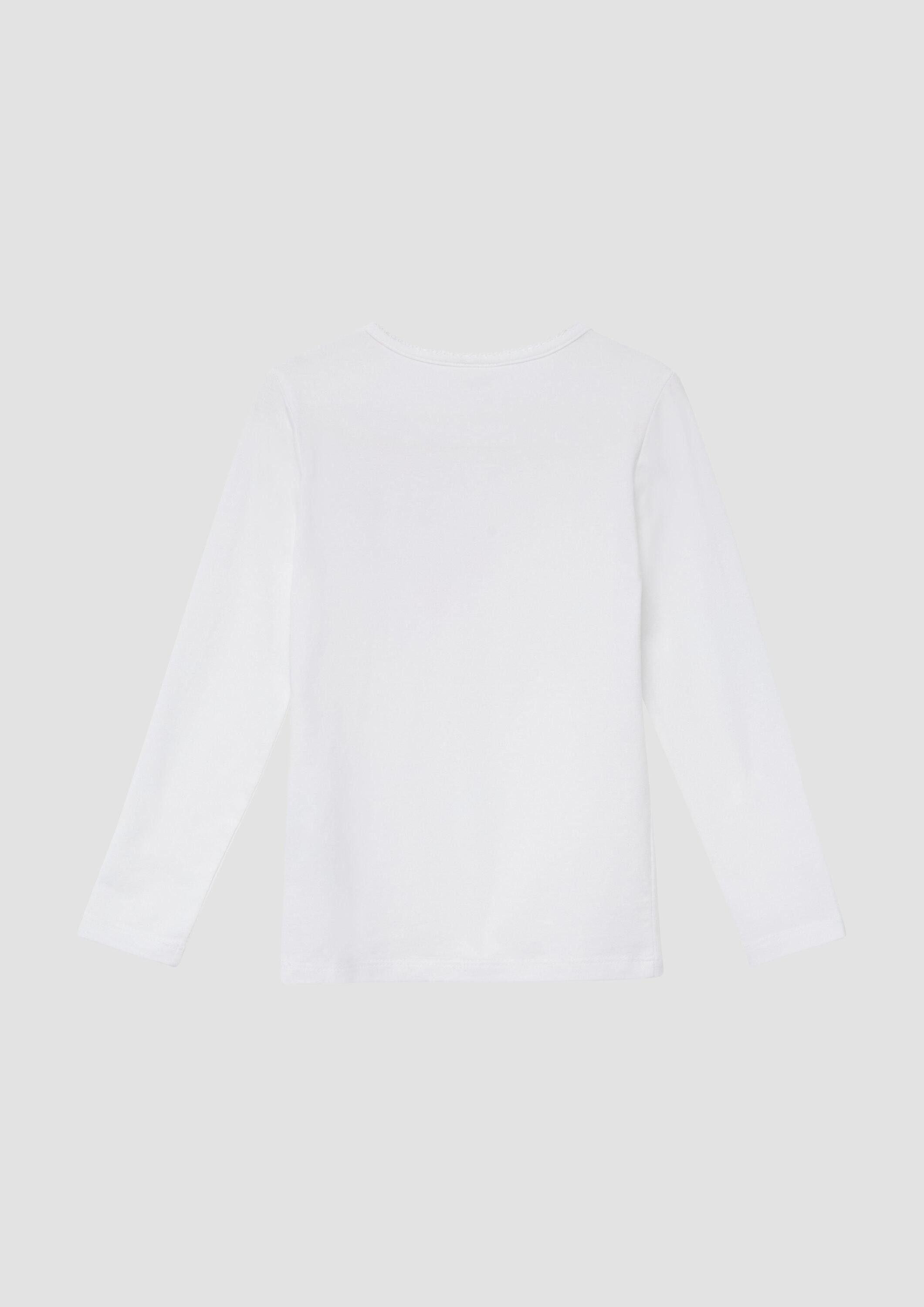 s.Oliver Langarmshirt T-Shirt Longsleeve mit Pailletten und Applikation