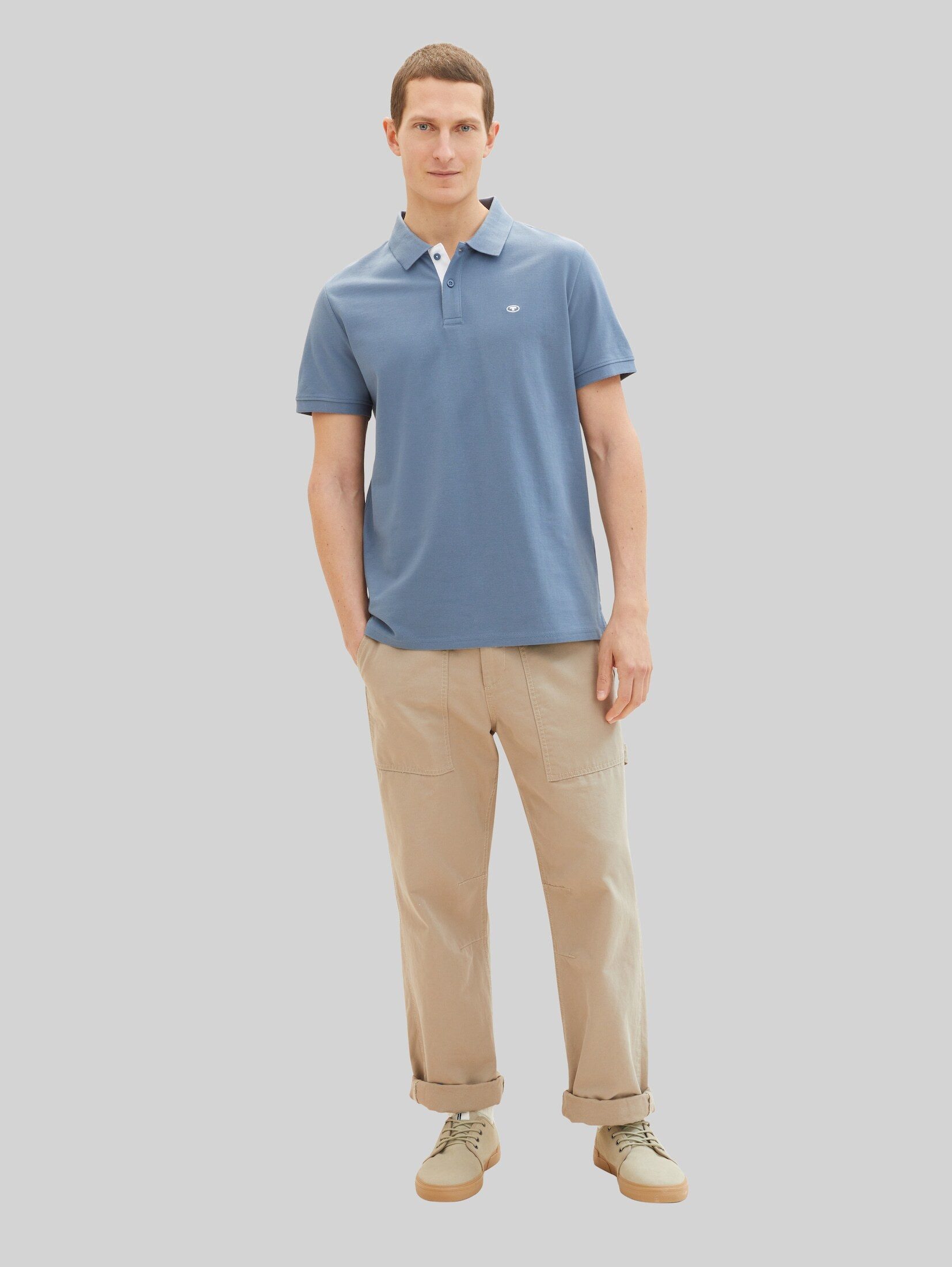 TOM TAILOR Poloshirt Poloshirts (im Einserpack) Piqué Poloshirt mit Logo-Stickerei – Bild 5 von 5