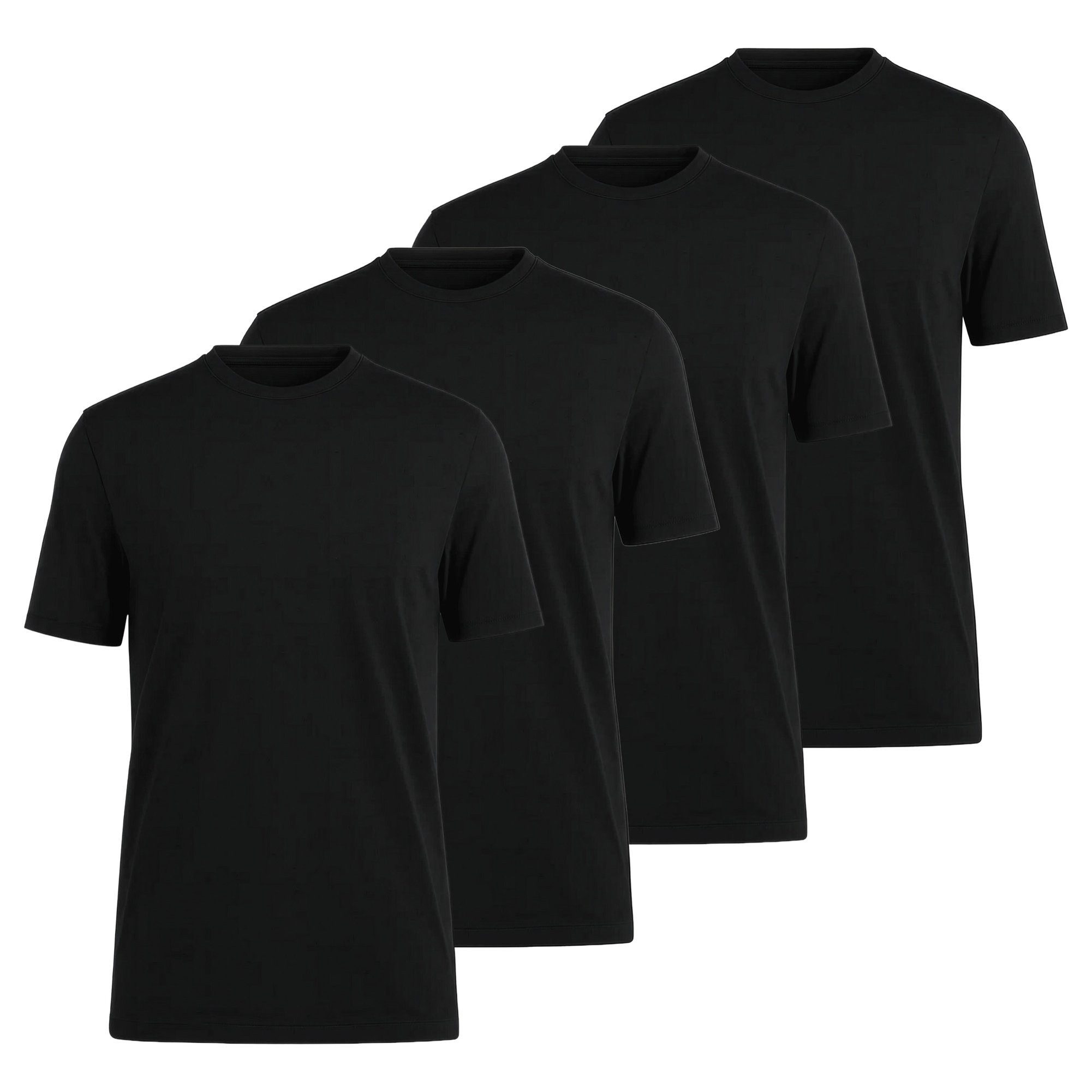 OLYMP T-Shirt Herren T-Shirt 4er Pack Baumwolle (Packung, 4er Pack)
