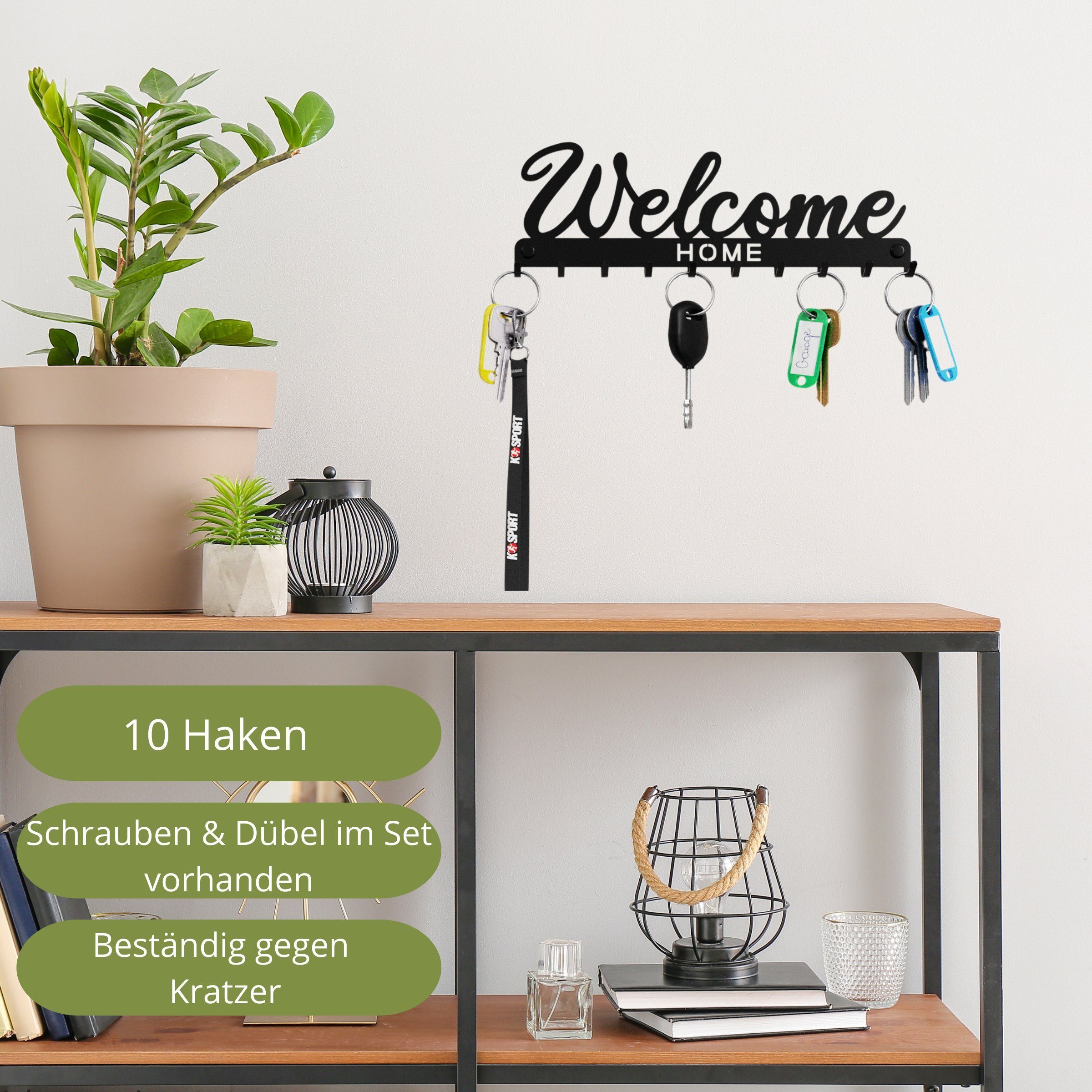 NOGGI - Home Decor Masters Schlüsselleiste Schlüsselbrett "WELCOME", (Schlü günstig online kaufen