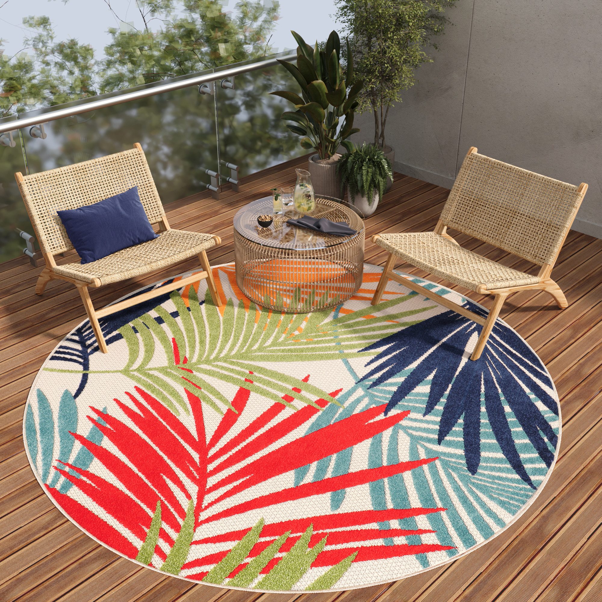 Tapiso Outdoorteppich PATIO, rund, Höhe: 6 günstig online kaufen