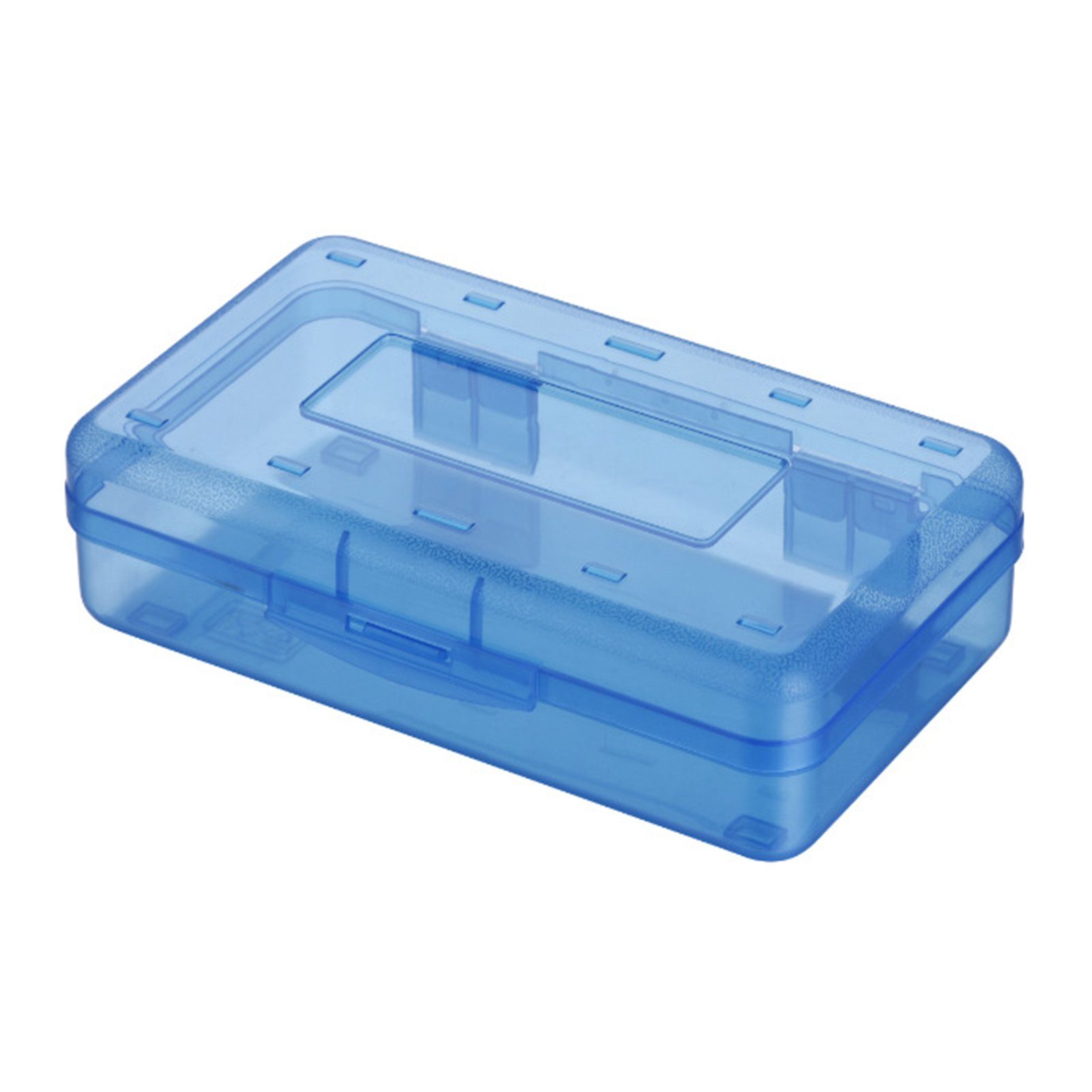 Blusmart Federtasche Schöne Transparente/bunte Bleistiftbox, Tragbare Federtasche, Bleistifttasche blue